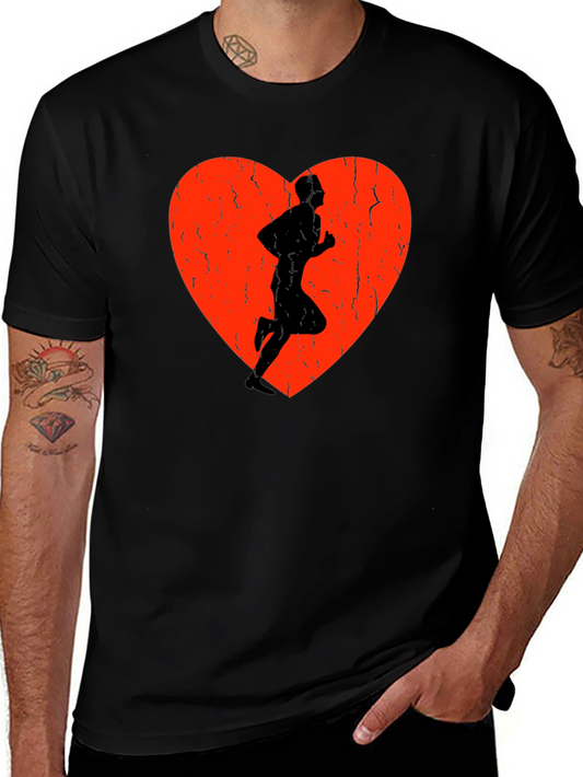 Runner Heart Graphic Tee - Sporty Style