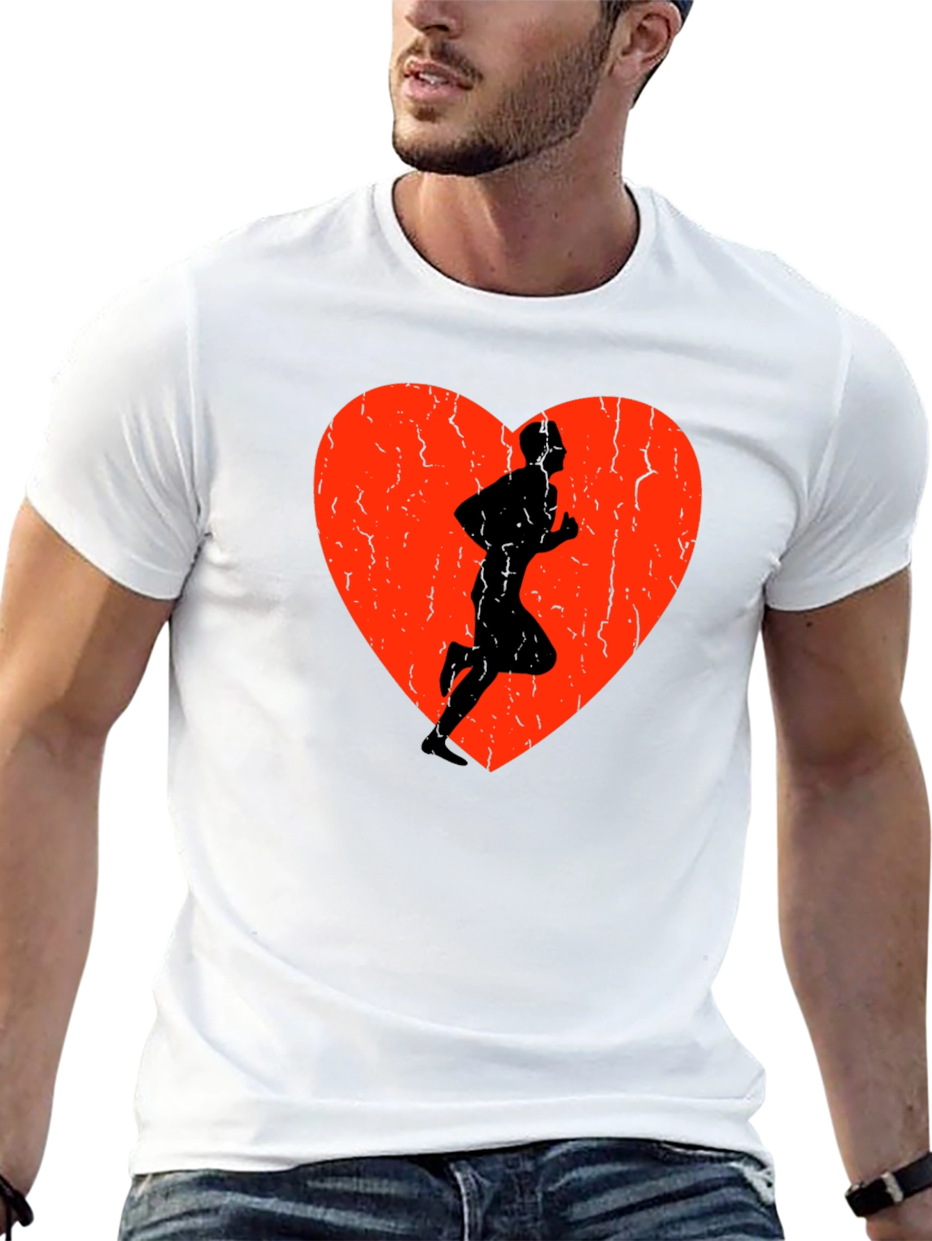 Runner Heart Graphic Tee - Sporty Style