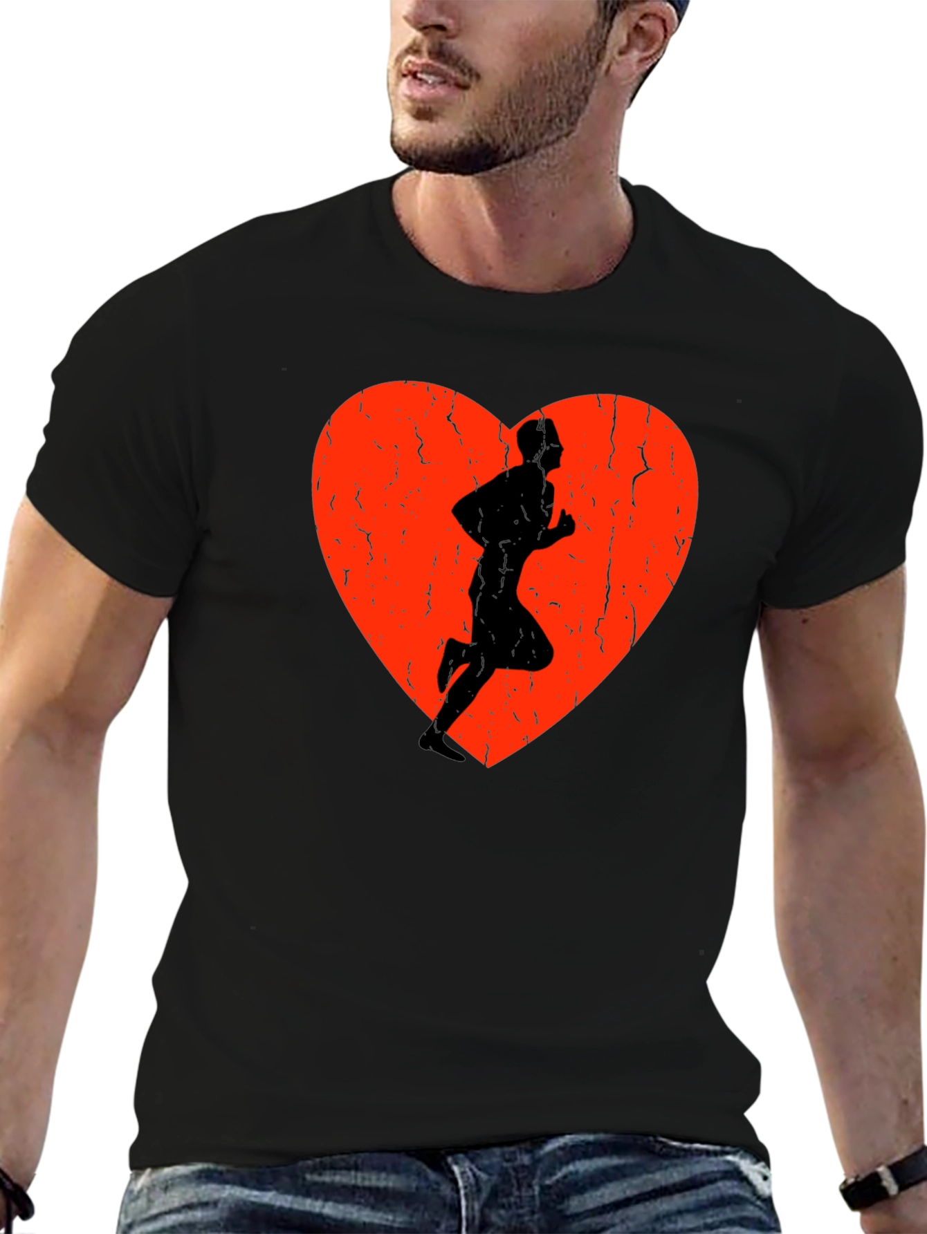 Runner Heart Graphic Tee - Sporty Style