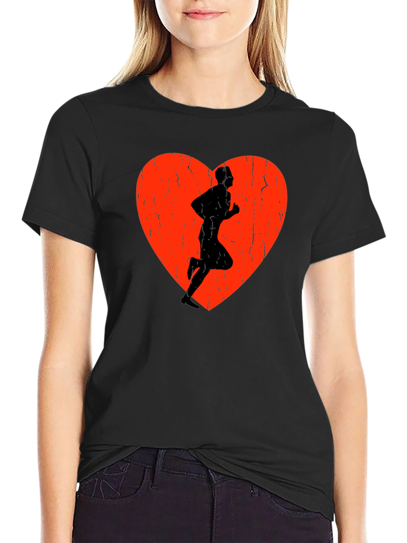 Runner Heart Graphic Tee - Sporty Style