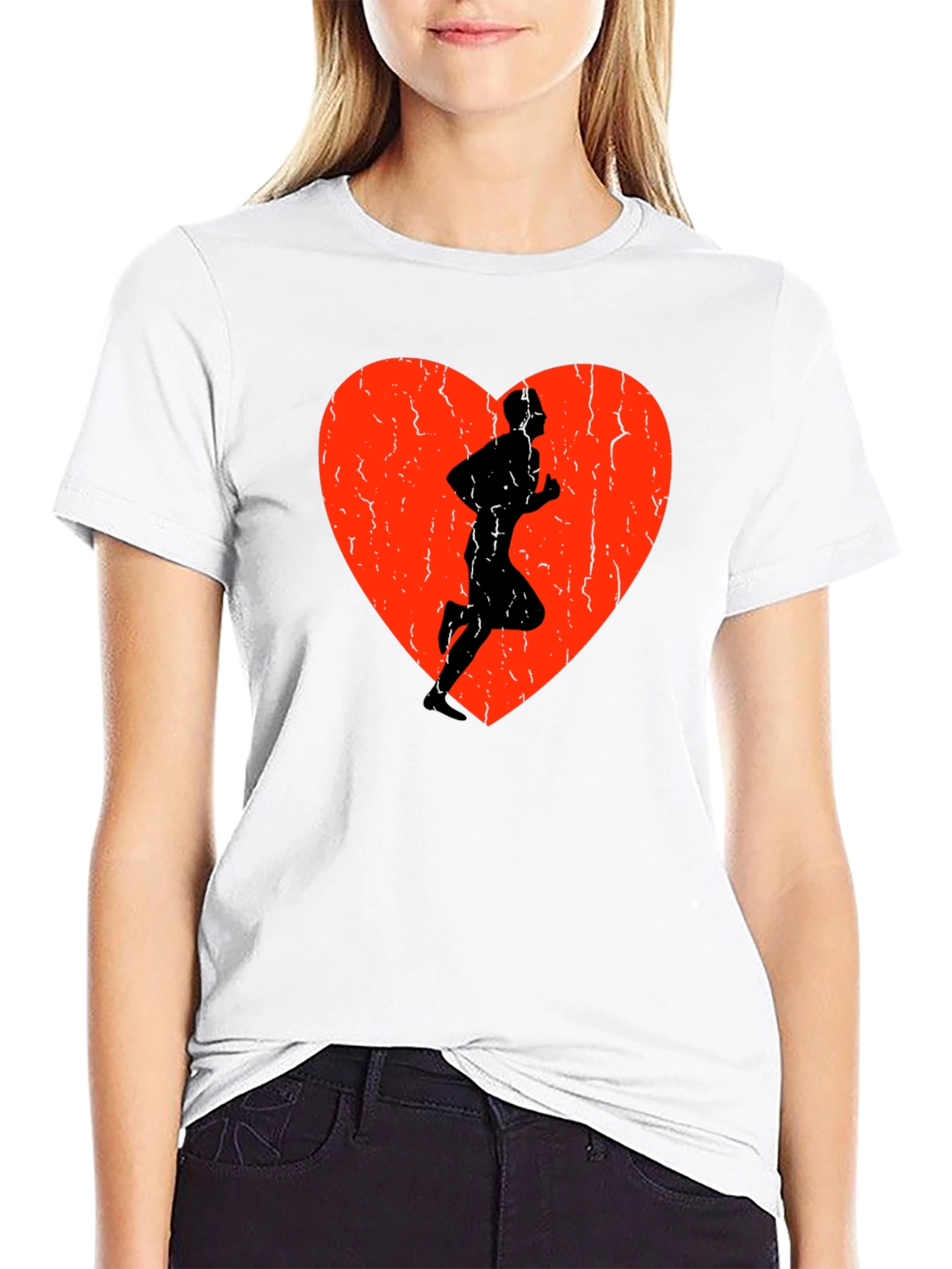 Runner Heart Graphic Tee - Sporty Style