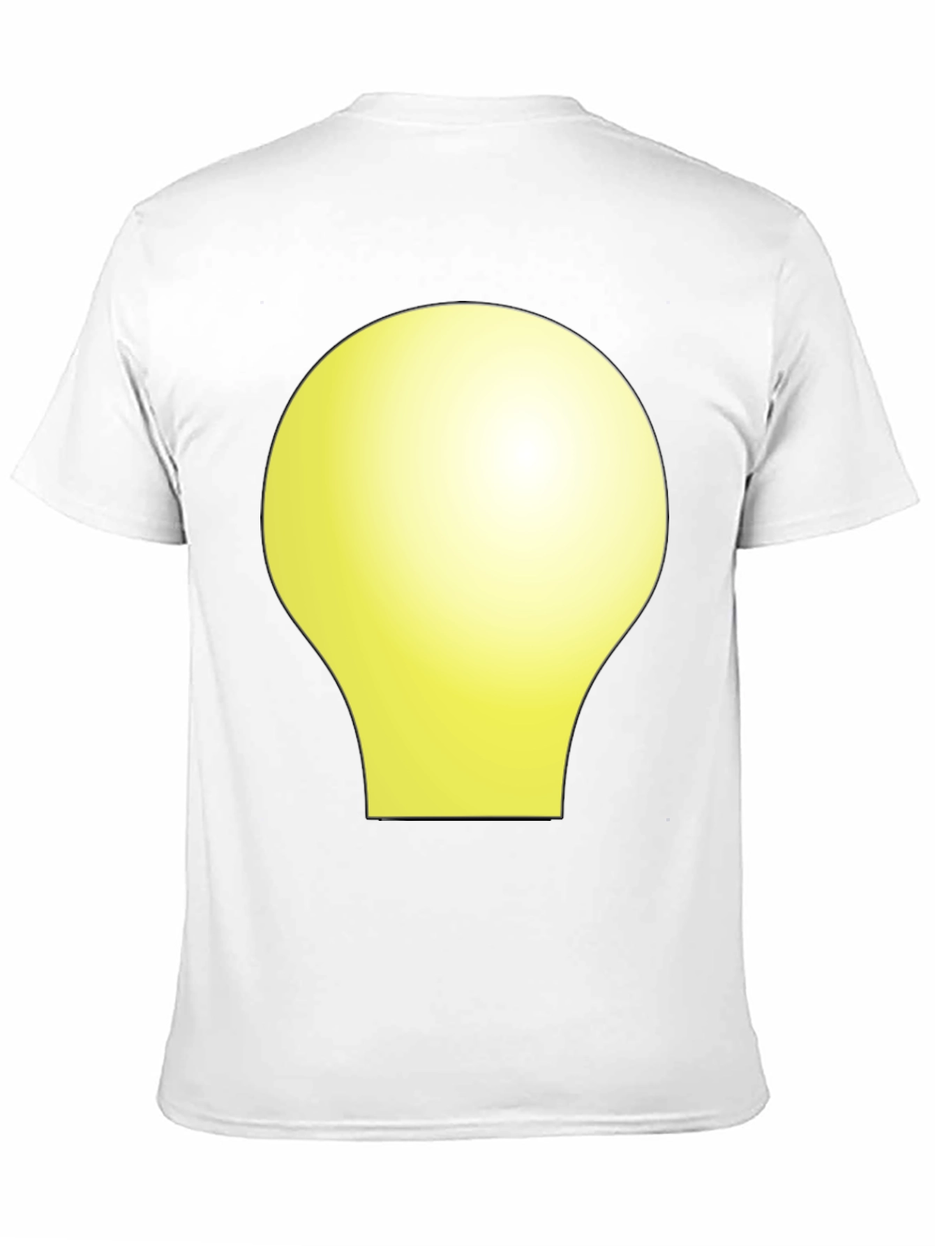 Black Tee with Abstract Yellow Shape