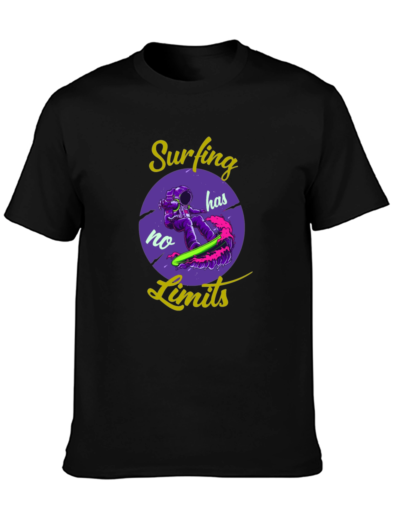 Surfing Has No Limits Graphic T-Shirt