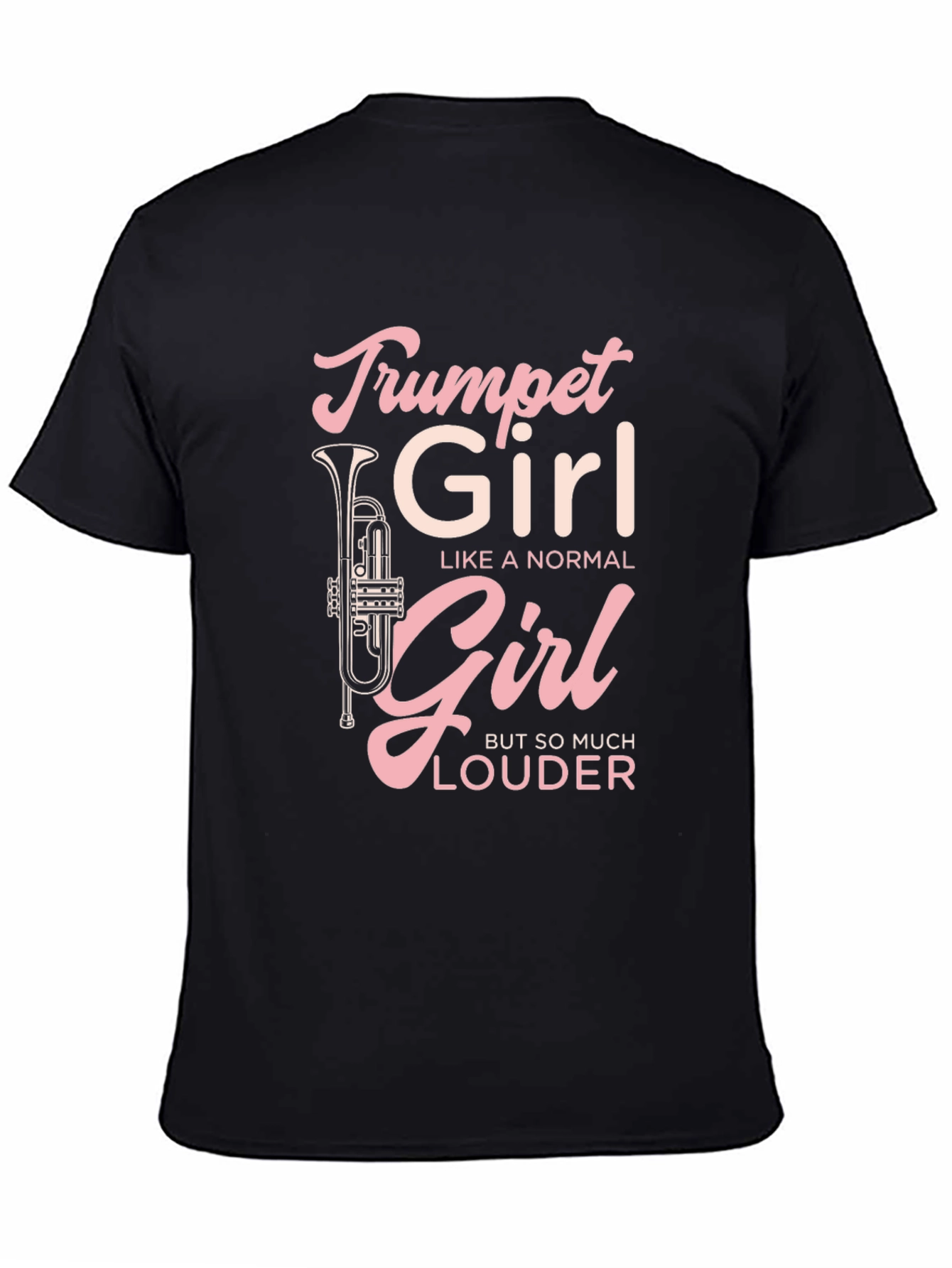 Trumpet Girl Graphic Tee - Musical Instrument Lover