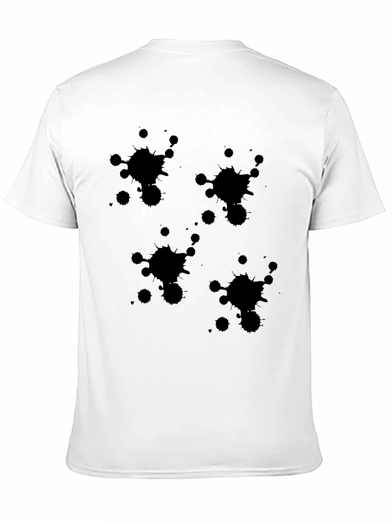 Black T-Shirt with Abstract Splatter Design
