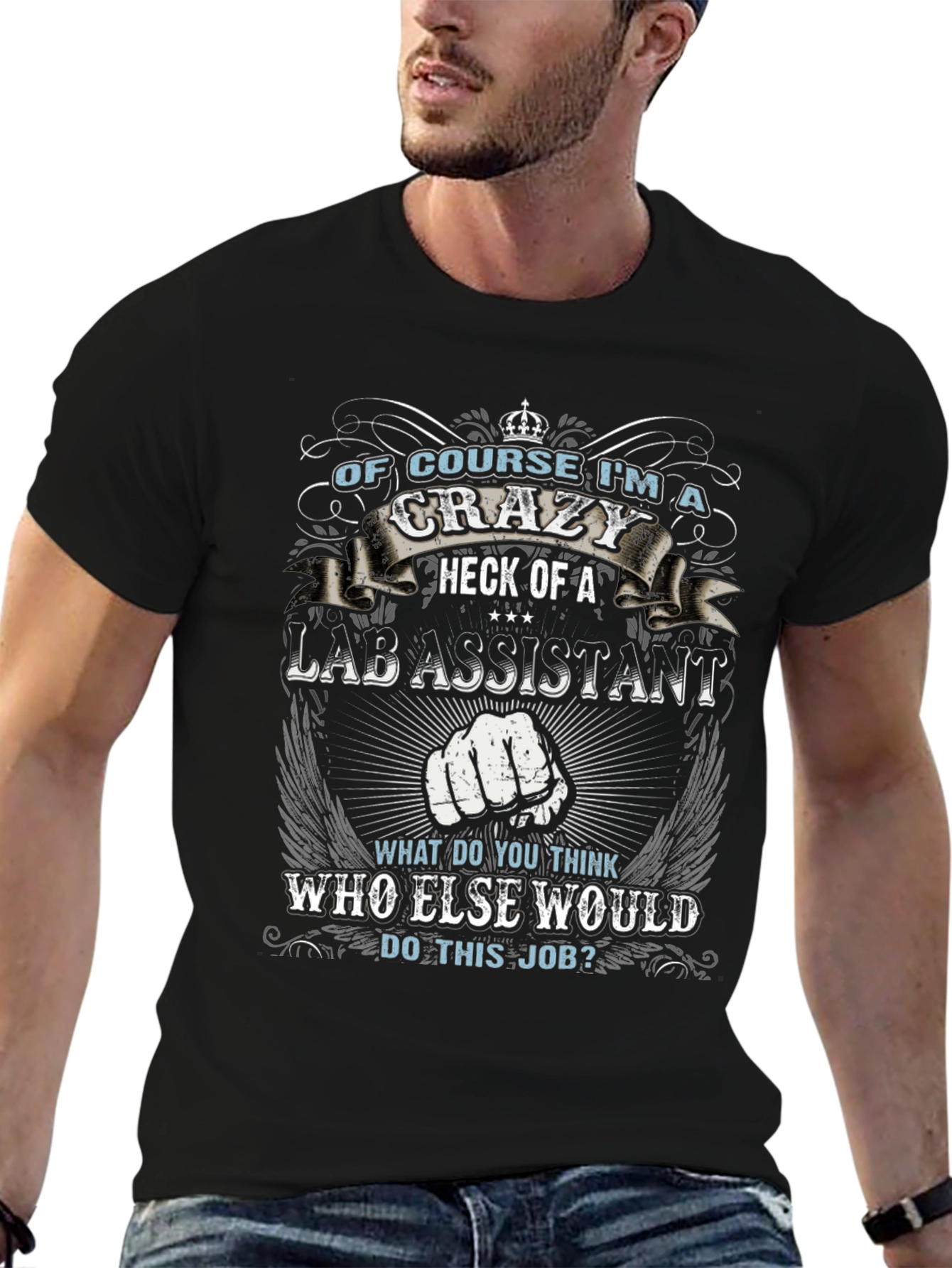 Crazy Lab Assistant Novelty T-Shirt