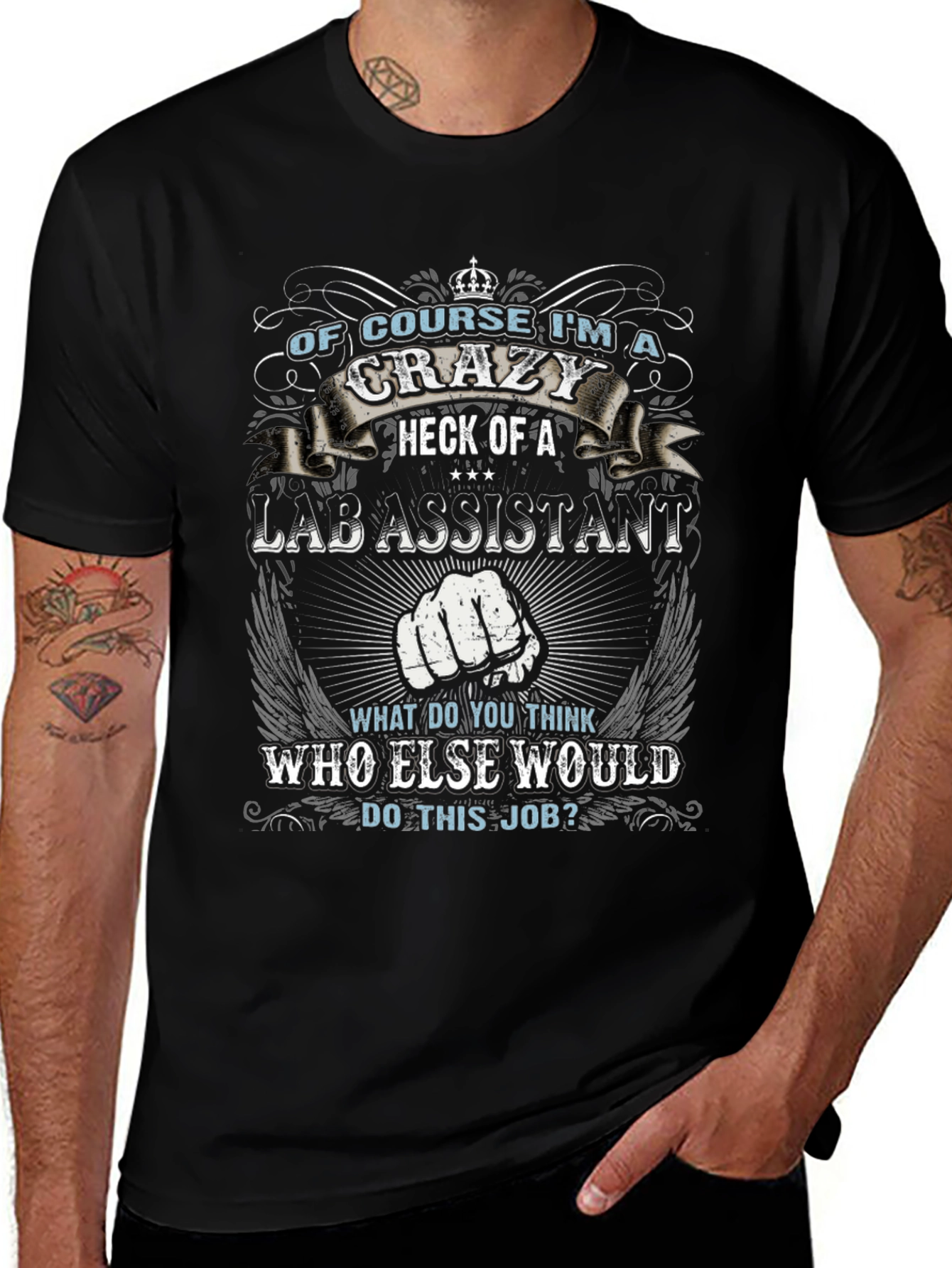 Crazy Lab Assistant Novelty T-Shirt