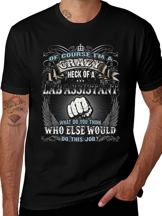 Crazy Lab Assistant Novelty T-Shirt