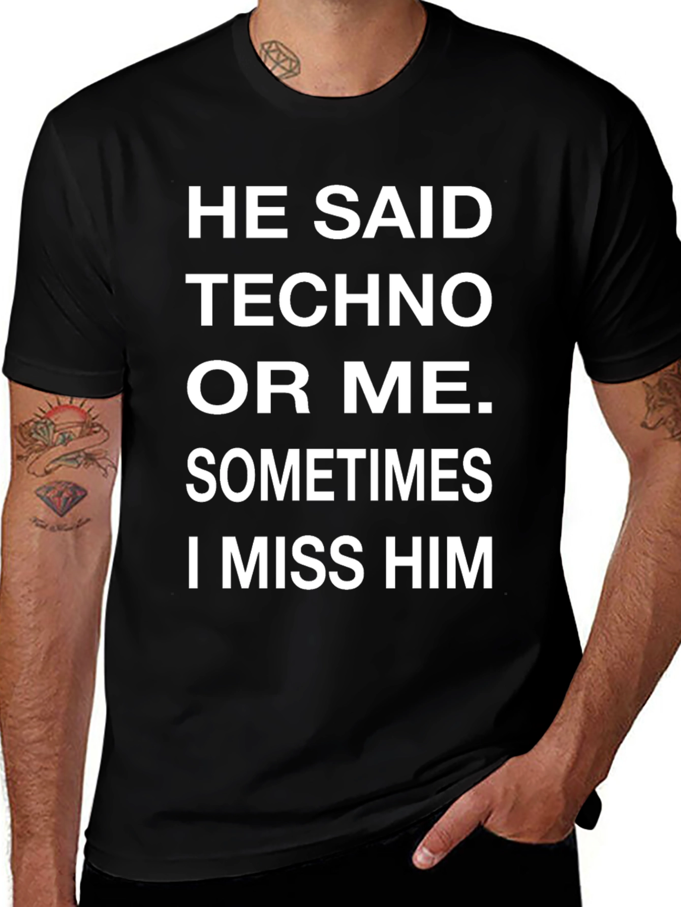 Techno or Me T-Shirt: Funny EDM Lover Tee