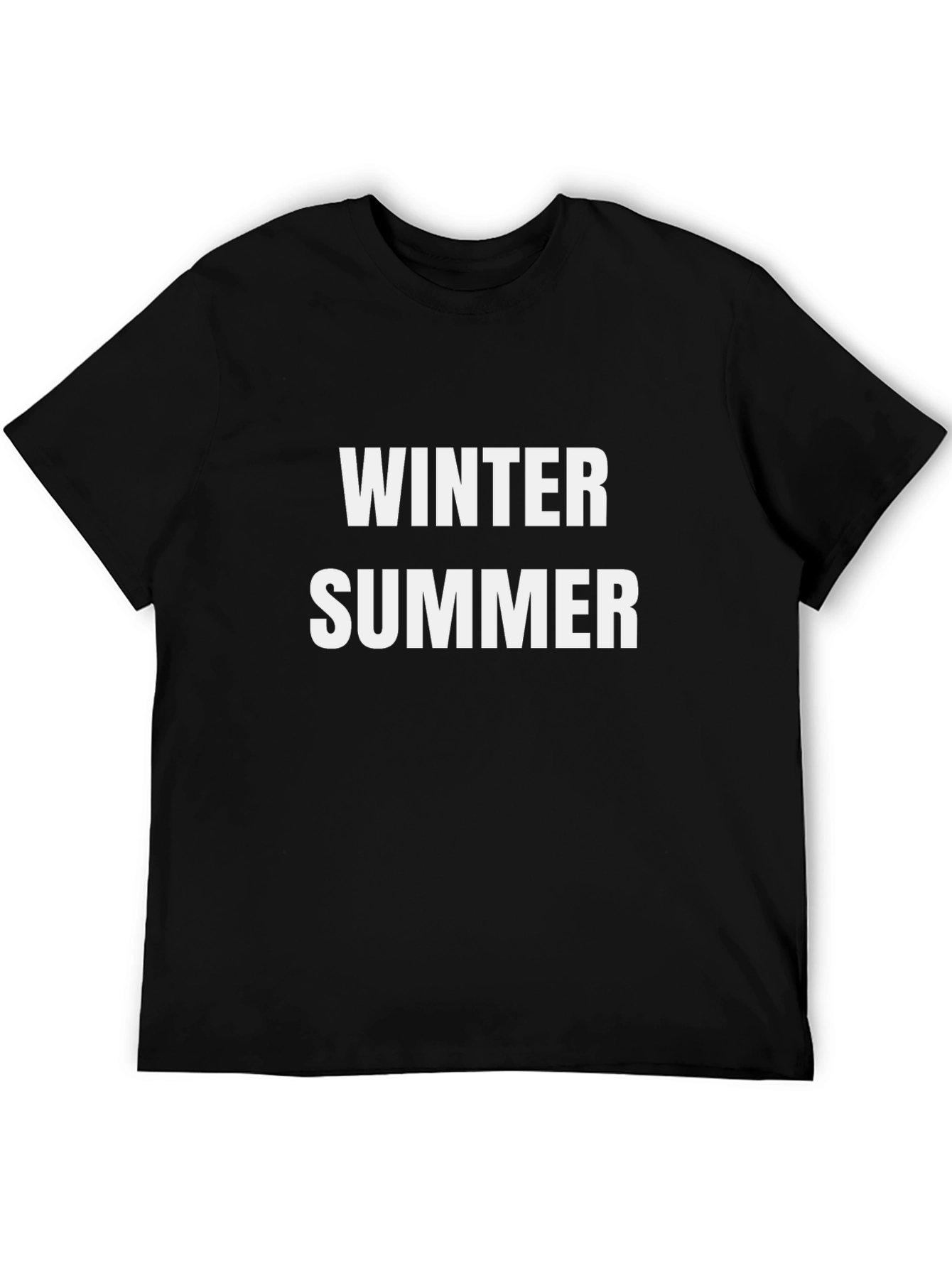 Winter Summer Graphic Tee - Black Cotton T-Shirt
