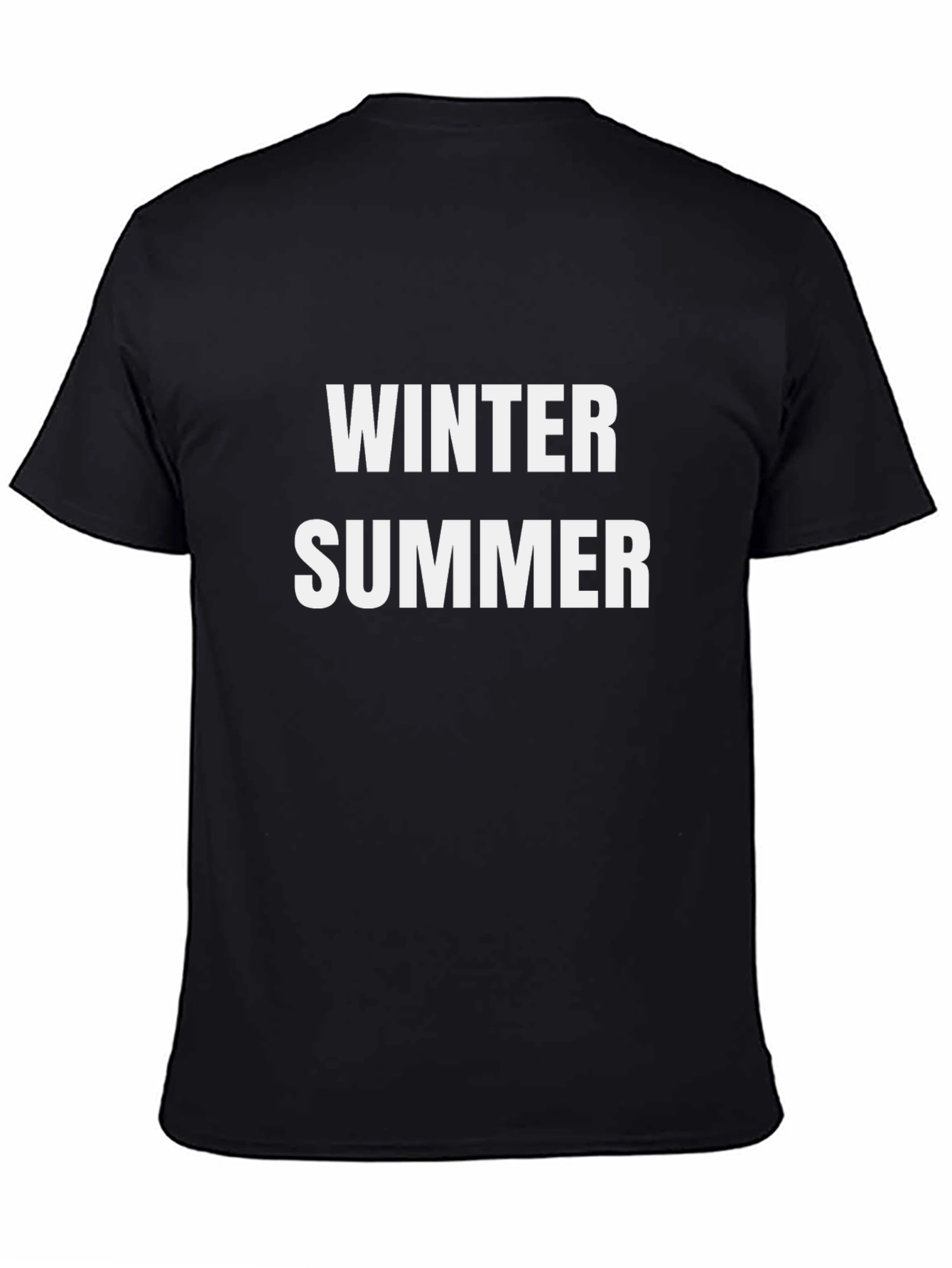 Winter Summer Graphic Tee - Black Cotton T-Shirt
