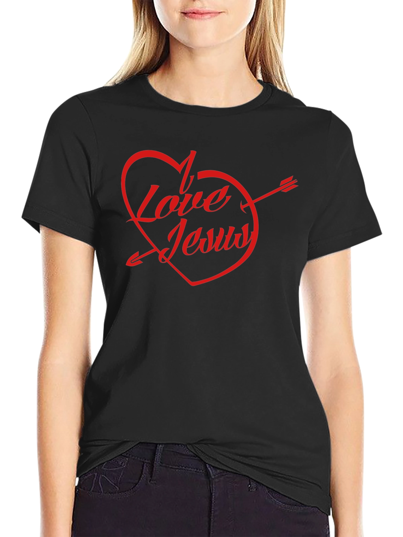 I Love Jesus Heart Arrow T-Shirt
