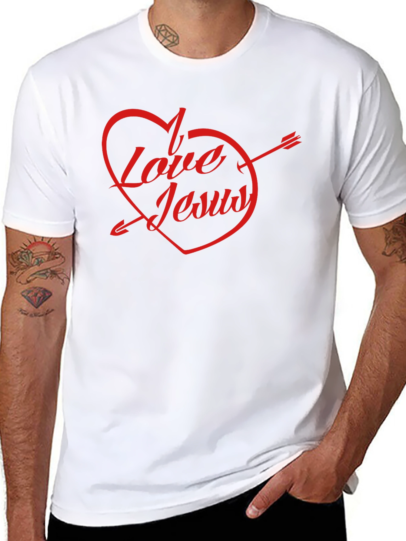 I Love Jesus Heart Arrow T-Shirt