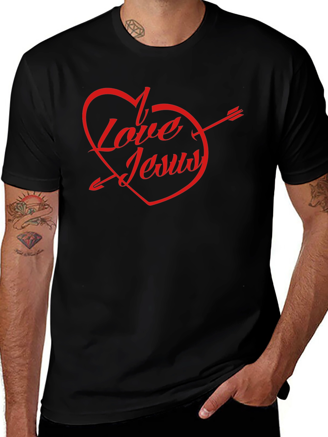 I Love Jesus Heart Arrow T-Shirt