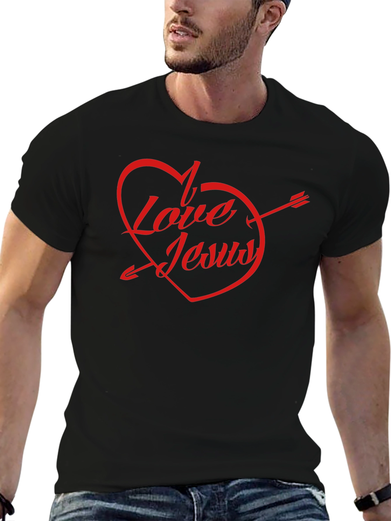 I Love Jesus Heart Arrow T-Shirt