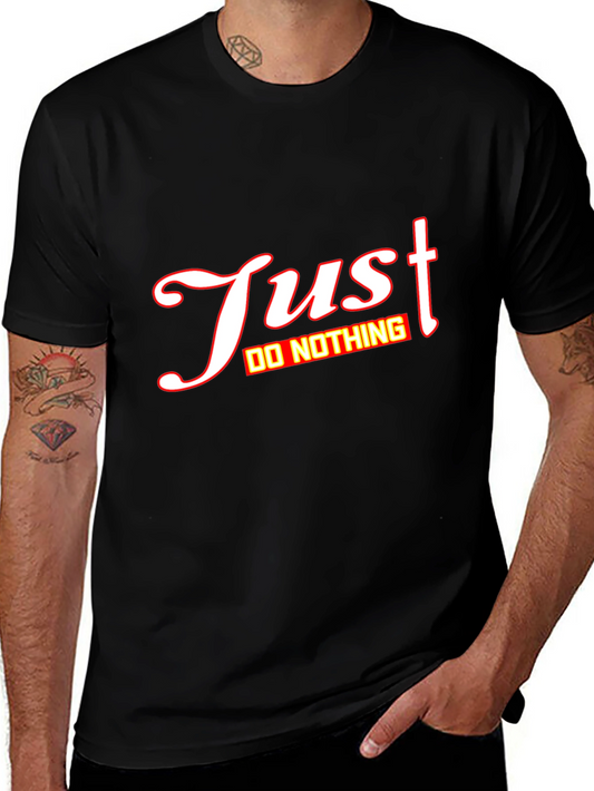 Just Do Nothing Graphic Tee - Mens Black T-Shirt