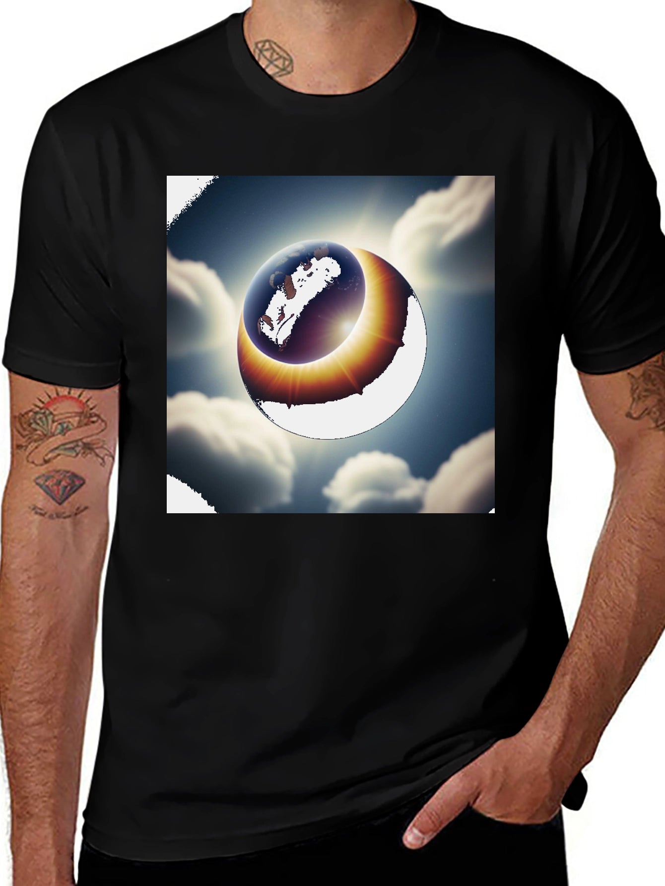 Eclipse Earth Graphic T-Shirt