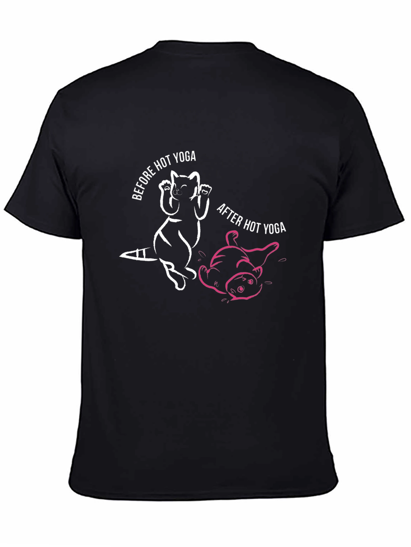 Hot Yoga Raccoon Graphic Tee - Black