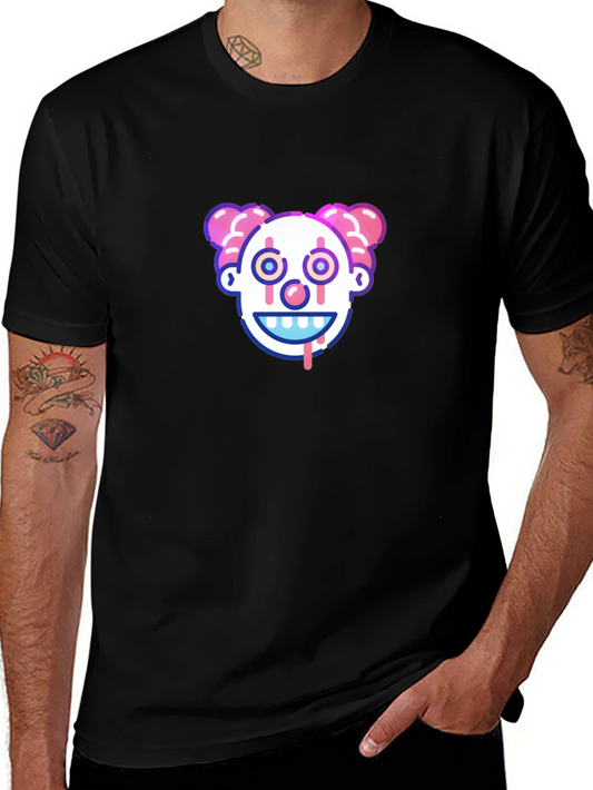 Clown Face Graphic Tee - Creepy Cool Design