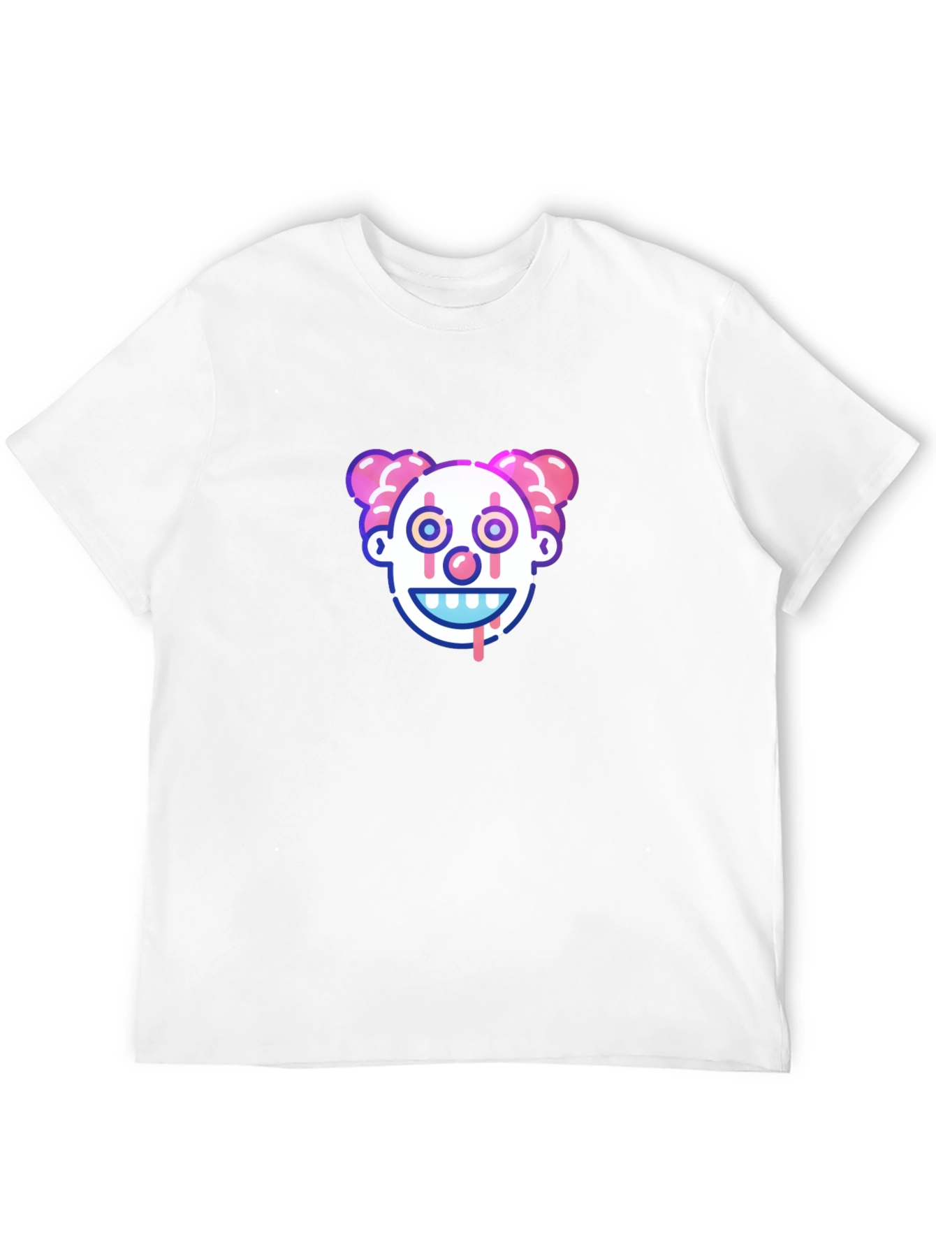 Clown Face Graphic Tee - Creepy Cool Design