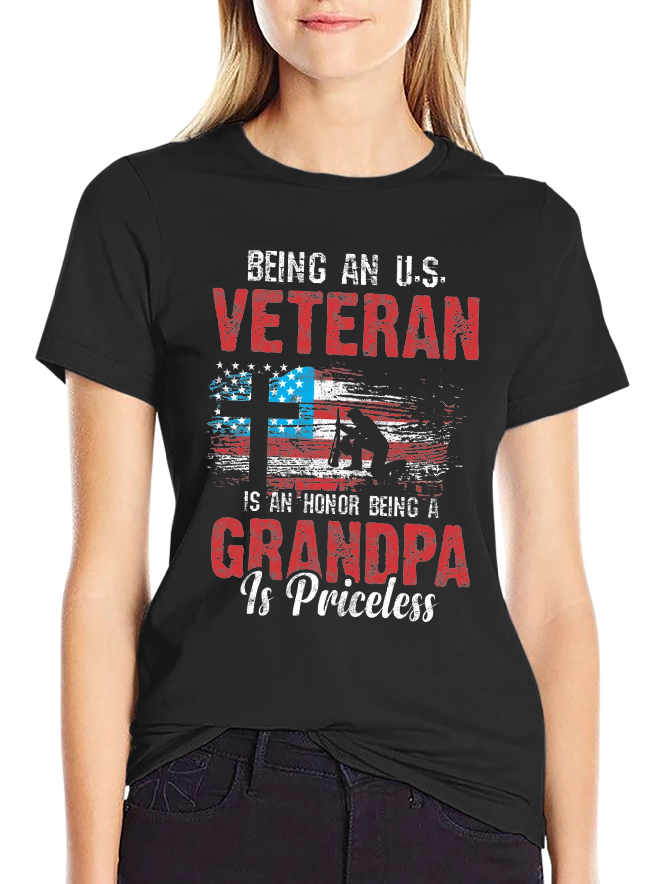 Veteran Grandpa Graphic T-Shirt
