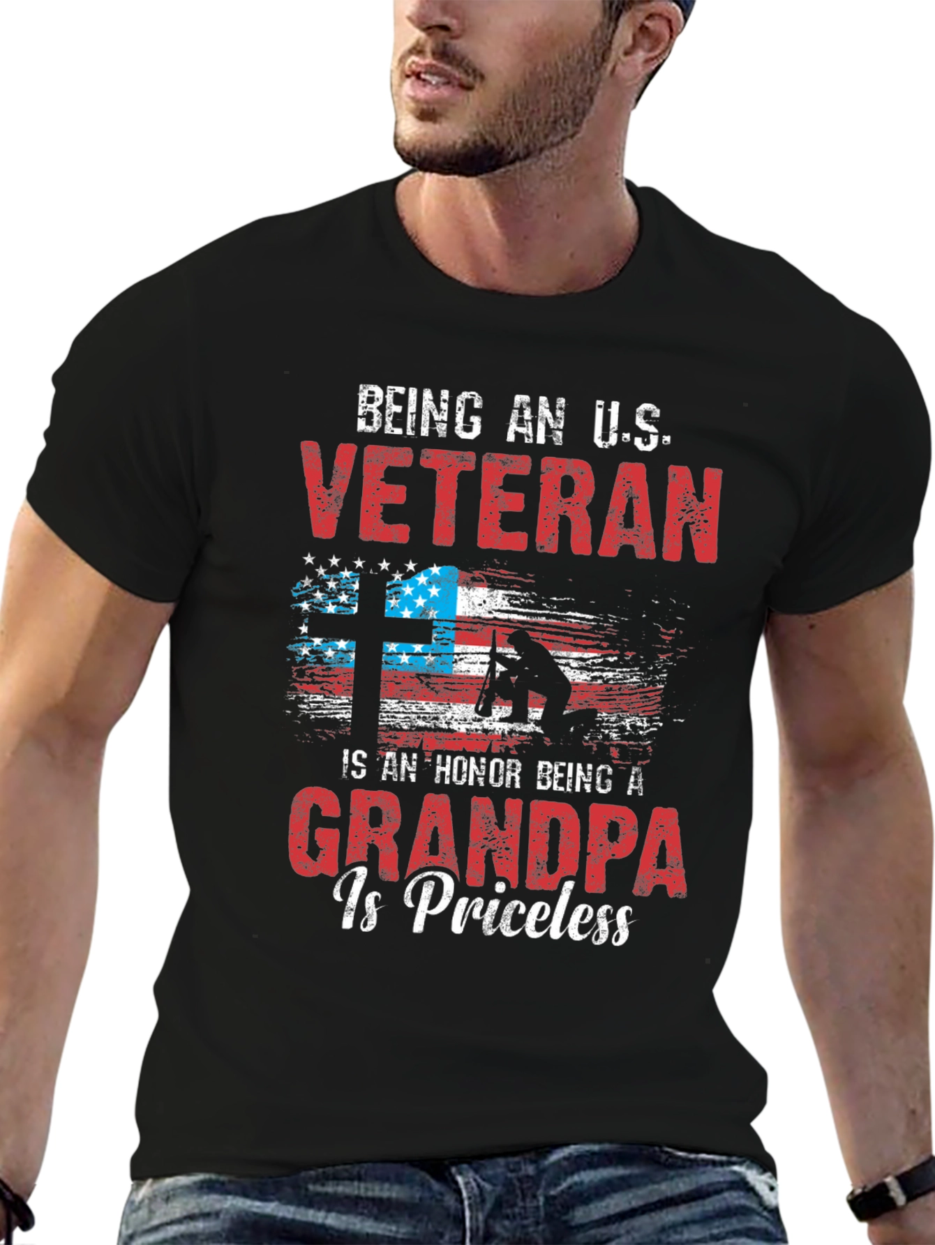 Veteran Grandpa Graphic T-Shirt