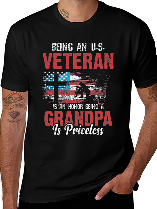 Veteran Grandpa Graphic T-Shirt