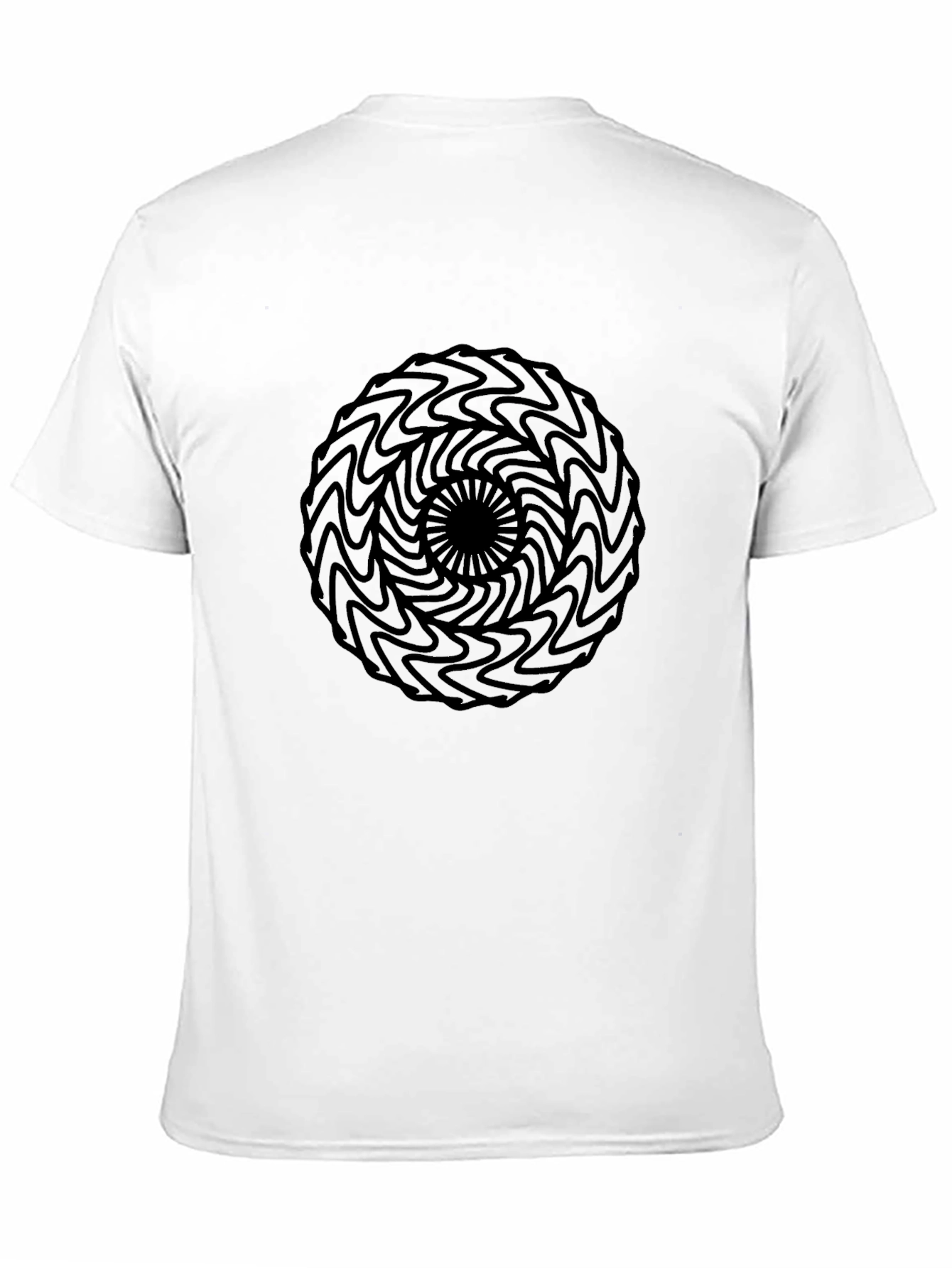 Mens Black Tee with Abstract Circle Design