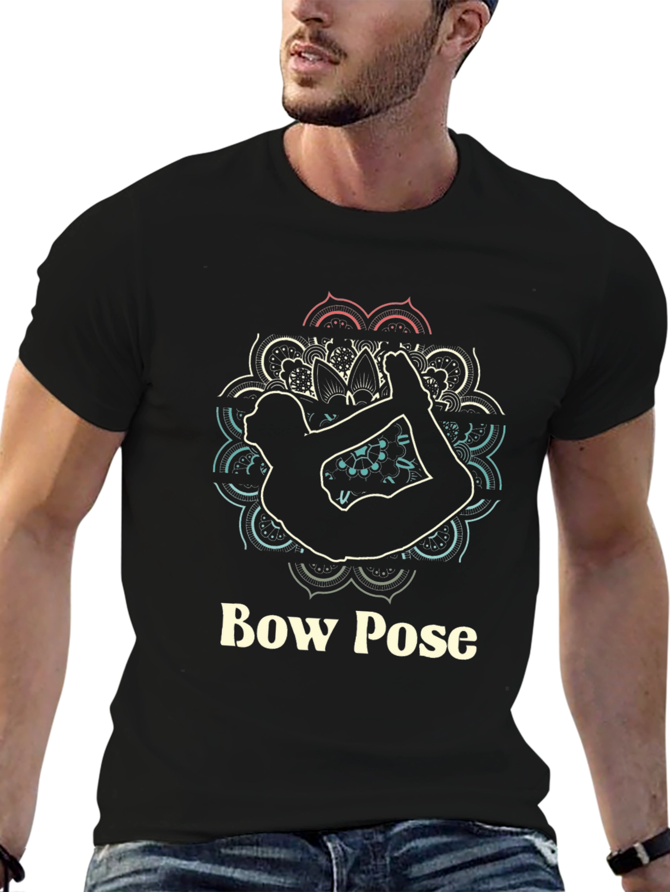 Yoga Bow Pose Graphic T-Shirt