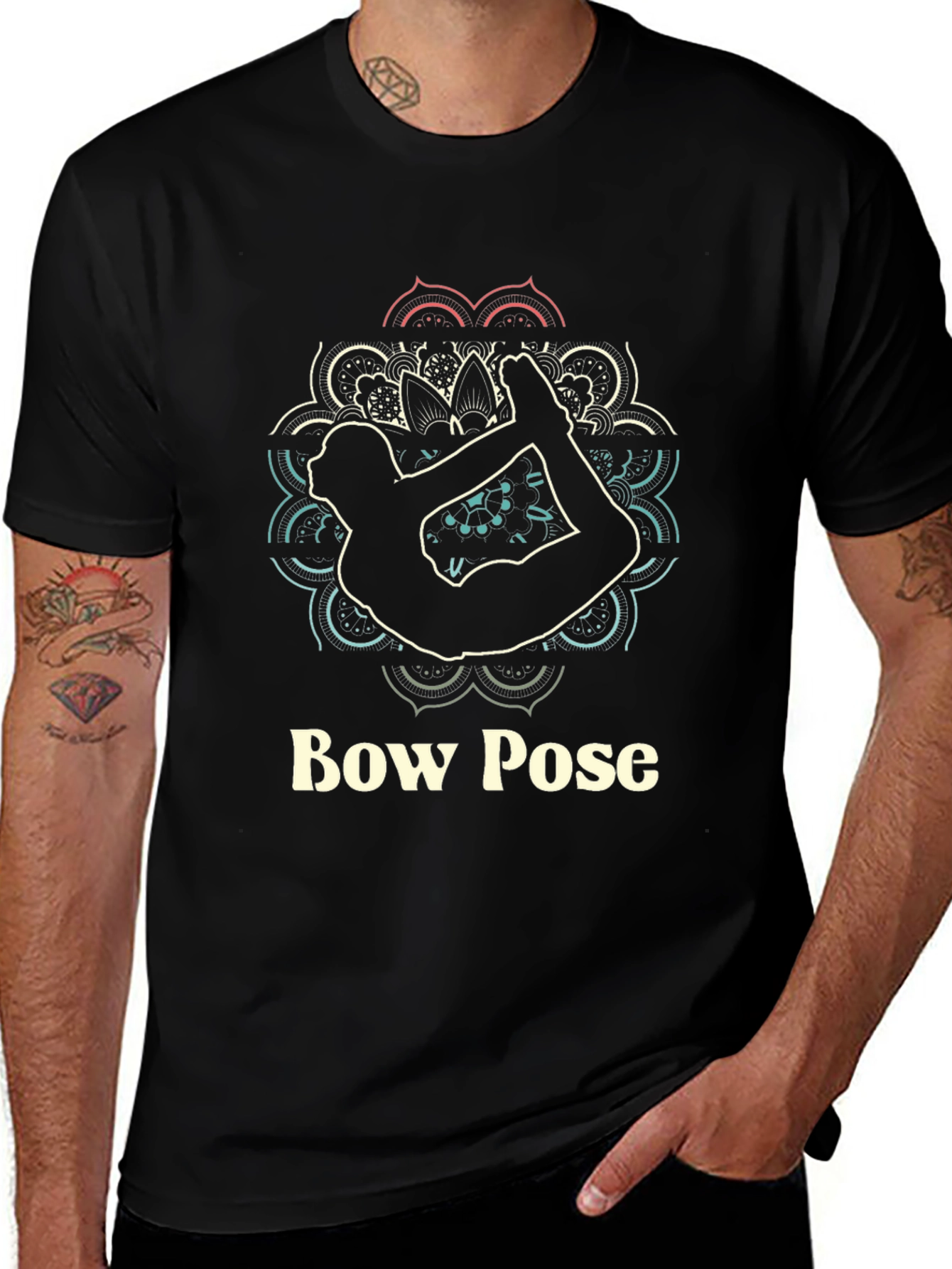 Yoga Bow Pose Graphic T-Shirt