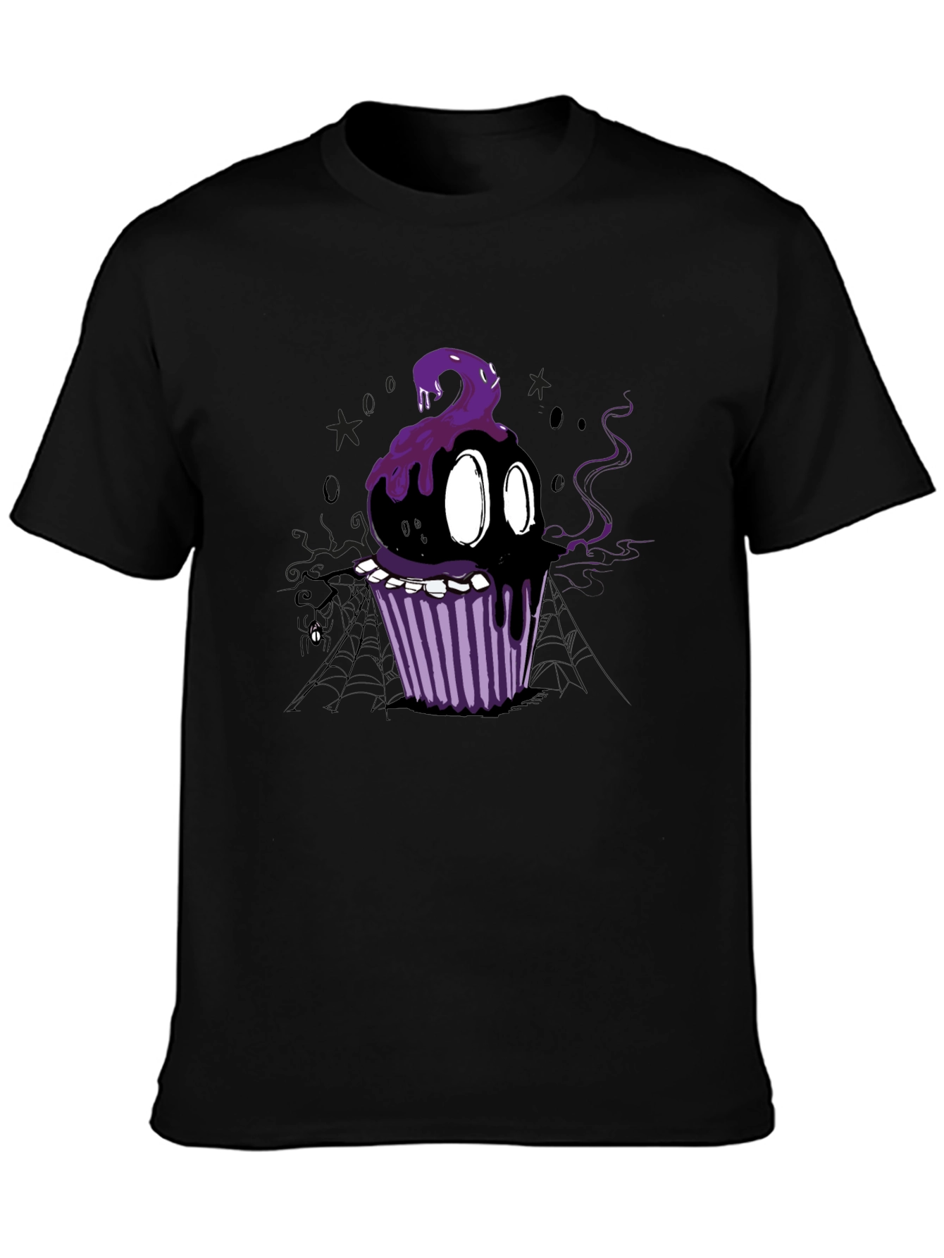 Spooky Cupcake Graphic Tee - Halloween Style