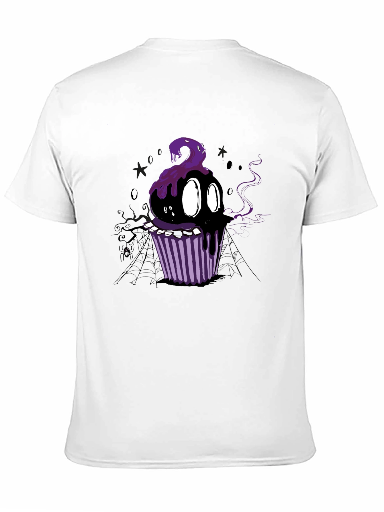 Spooky Cupcake Graphic Tee - Halloween Style