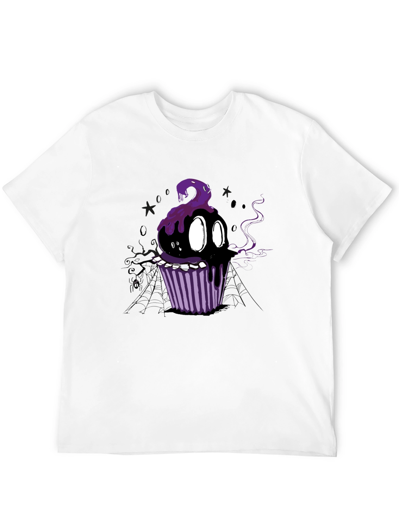 Spooky Cupcake Graphic Tee - Halloween Style
