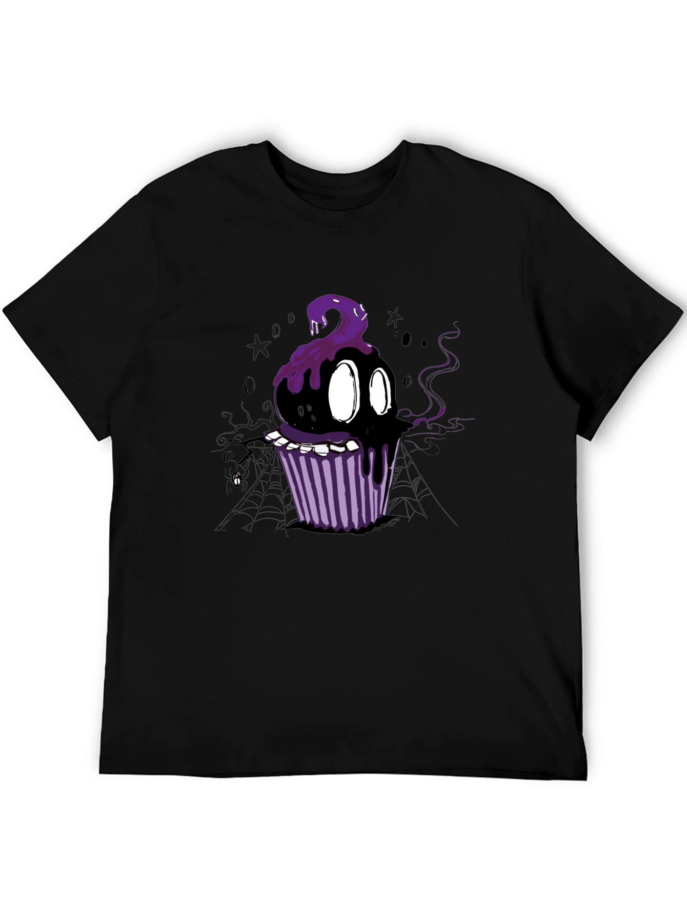 Spooky Cupcake Graphic Tee - Halloween Style