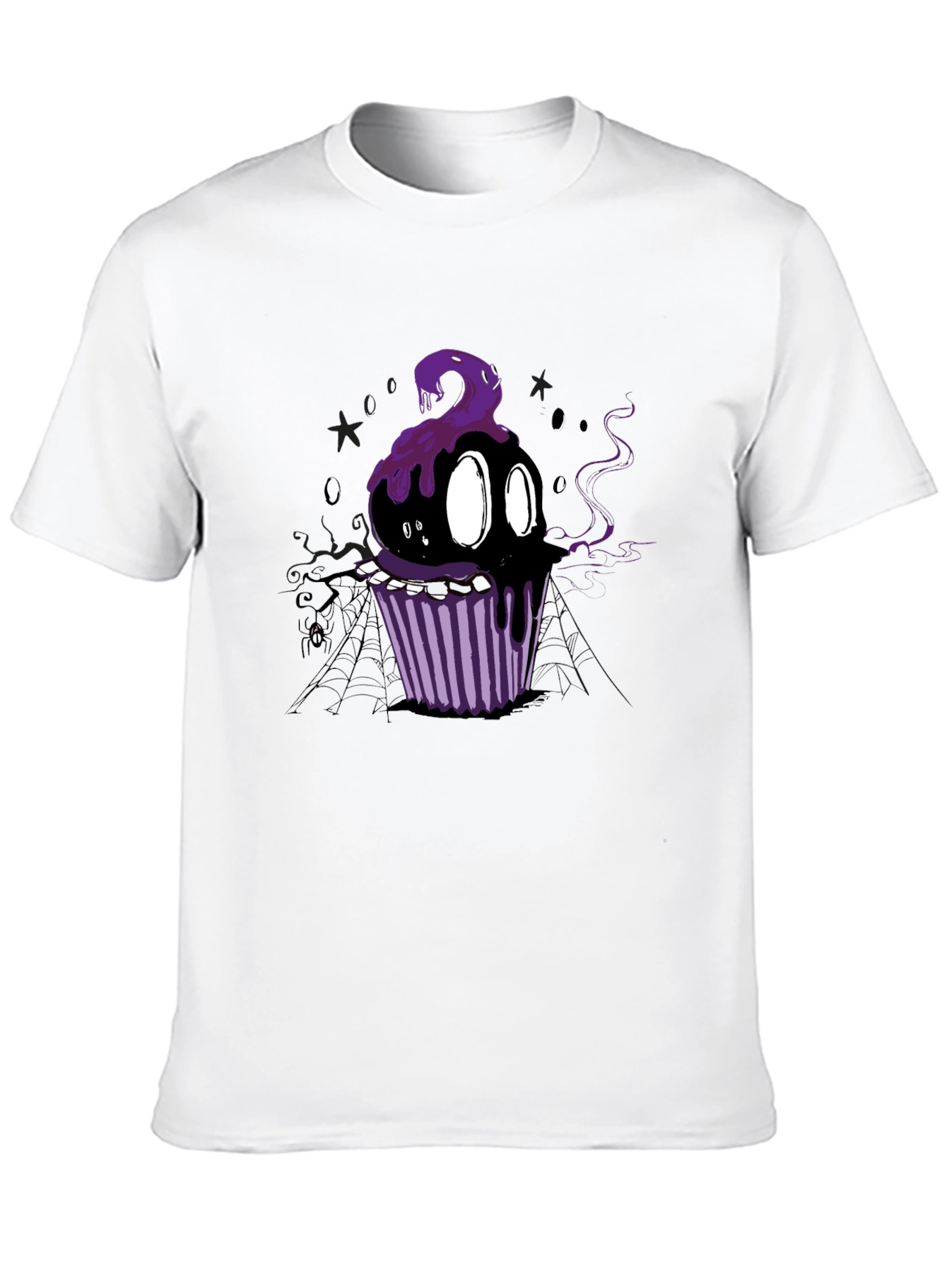 Spooky Cupcake Graphic Tee - Halloween Style