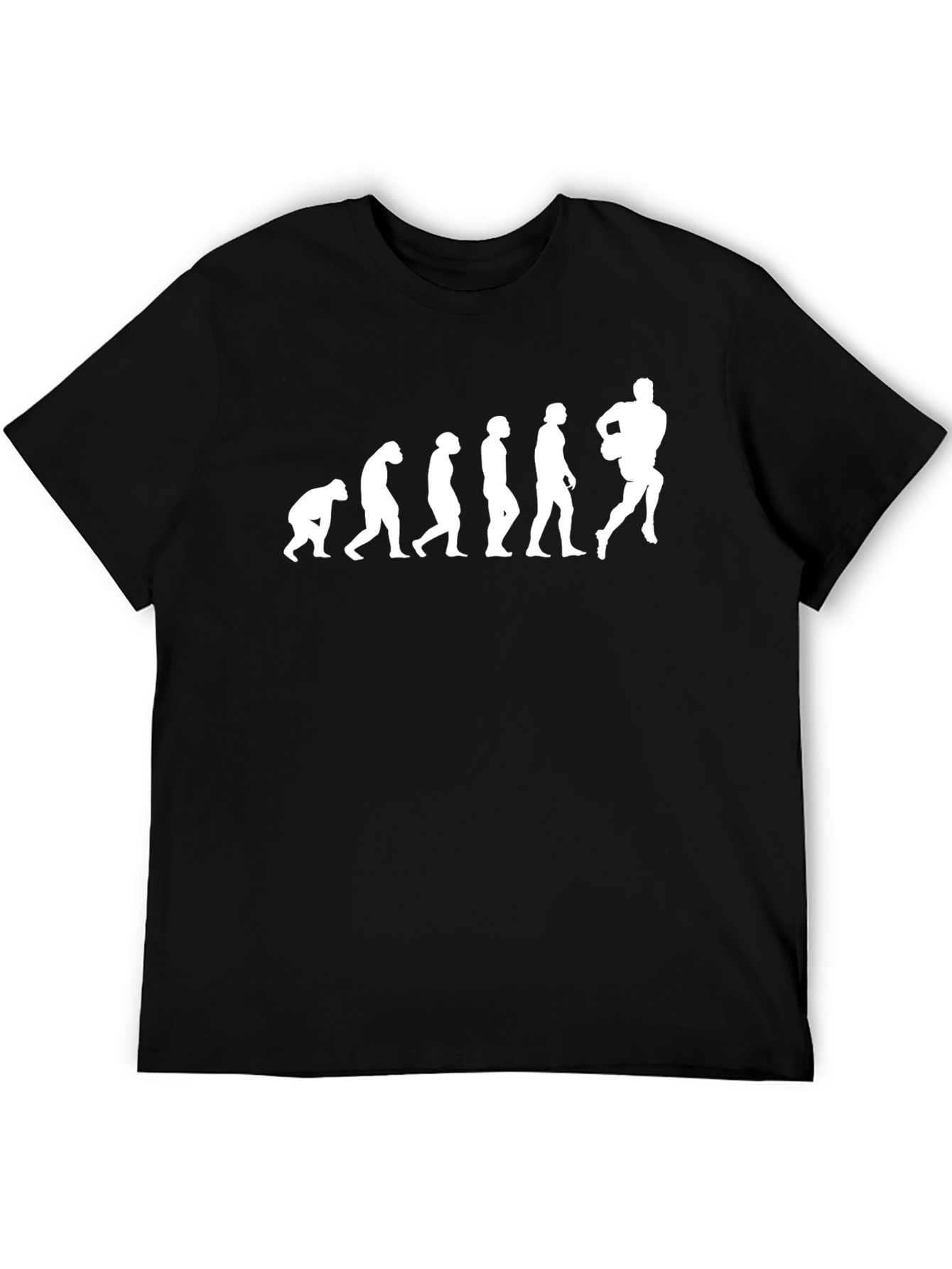 Evolution of Football Black Graphic T-Shirt
