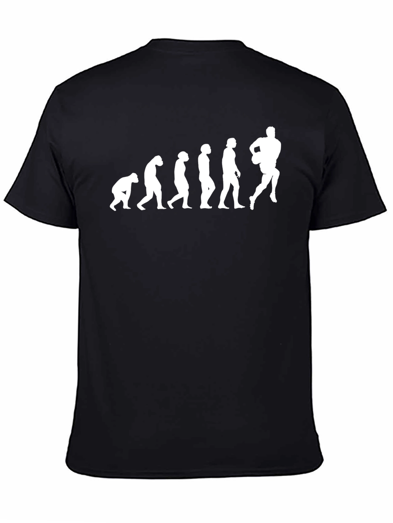 Evolution of Football Black Graphic T-Shirt