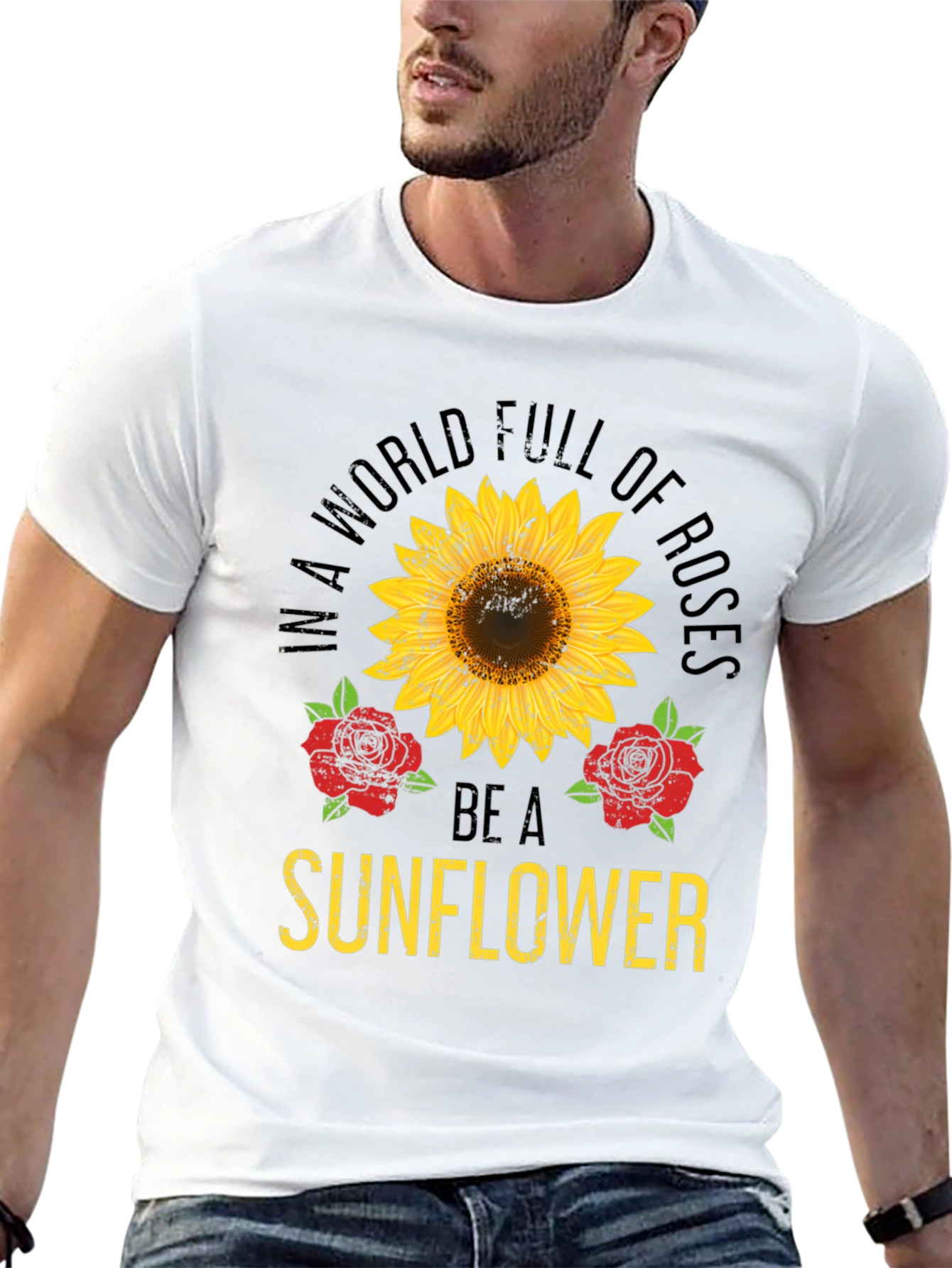 Be a Sunflower T-Shirt - Floral Graphic Tee