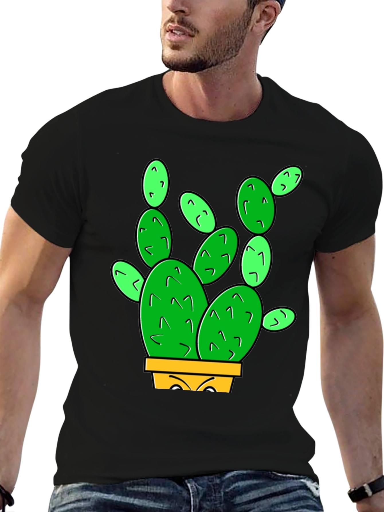 Cactus Graphic T-Shirt - Mens Black Tee