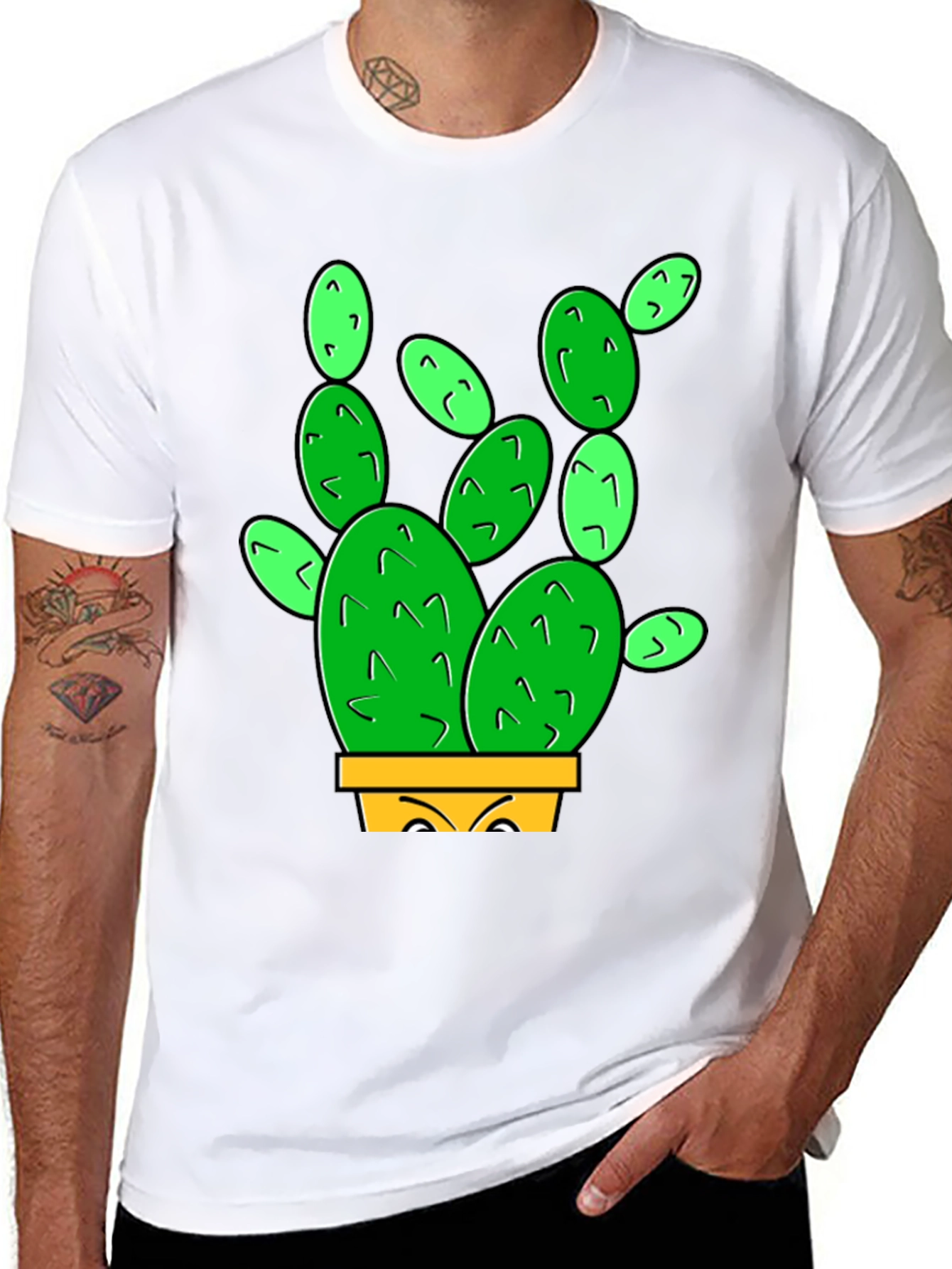 Cactus Graphic T-Shirt - Mens Black Tee