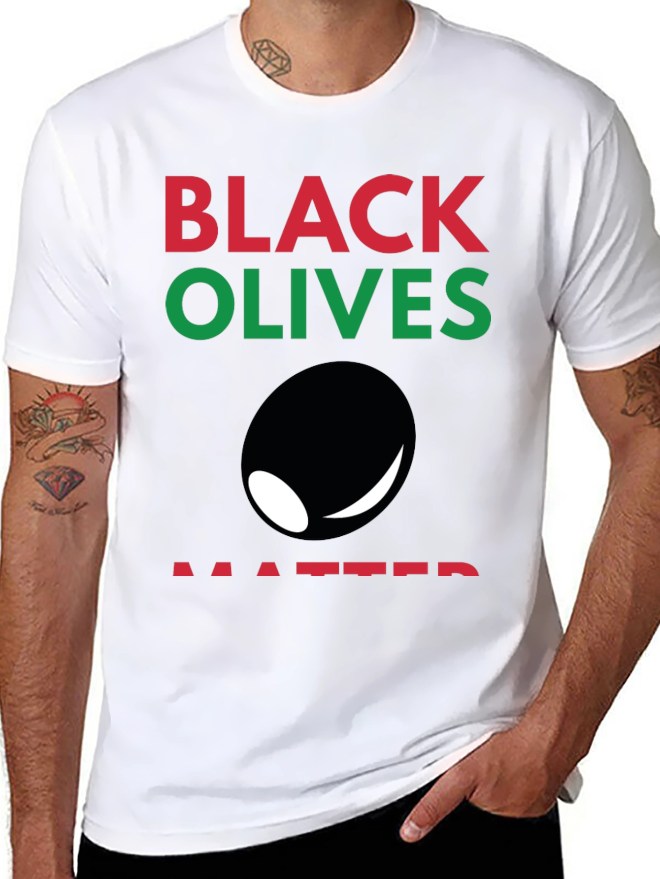 Black Olives Matter T-Shirt - Funny Graphic Tee
