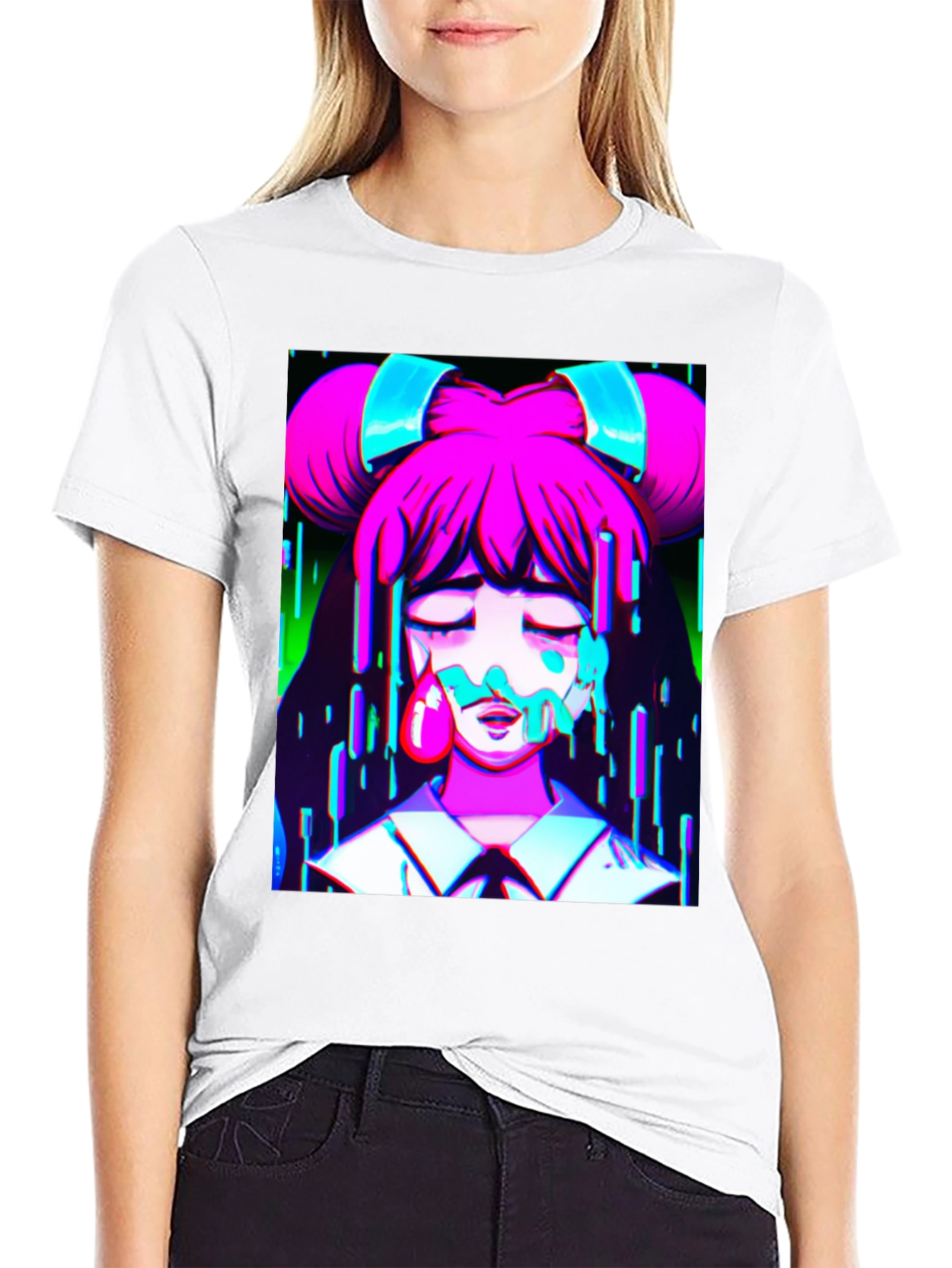 Anime Drip Graphic T-Shirt - Unique Manga Style