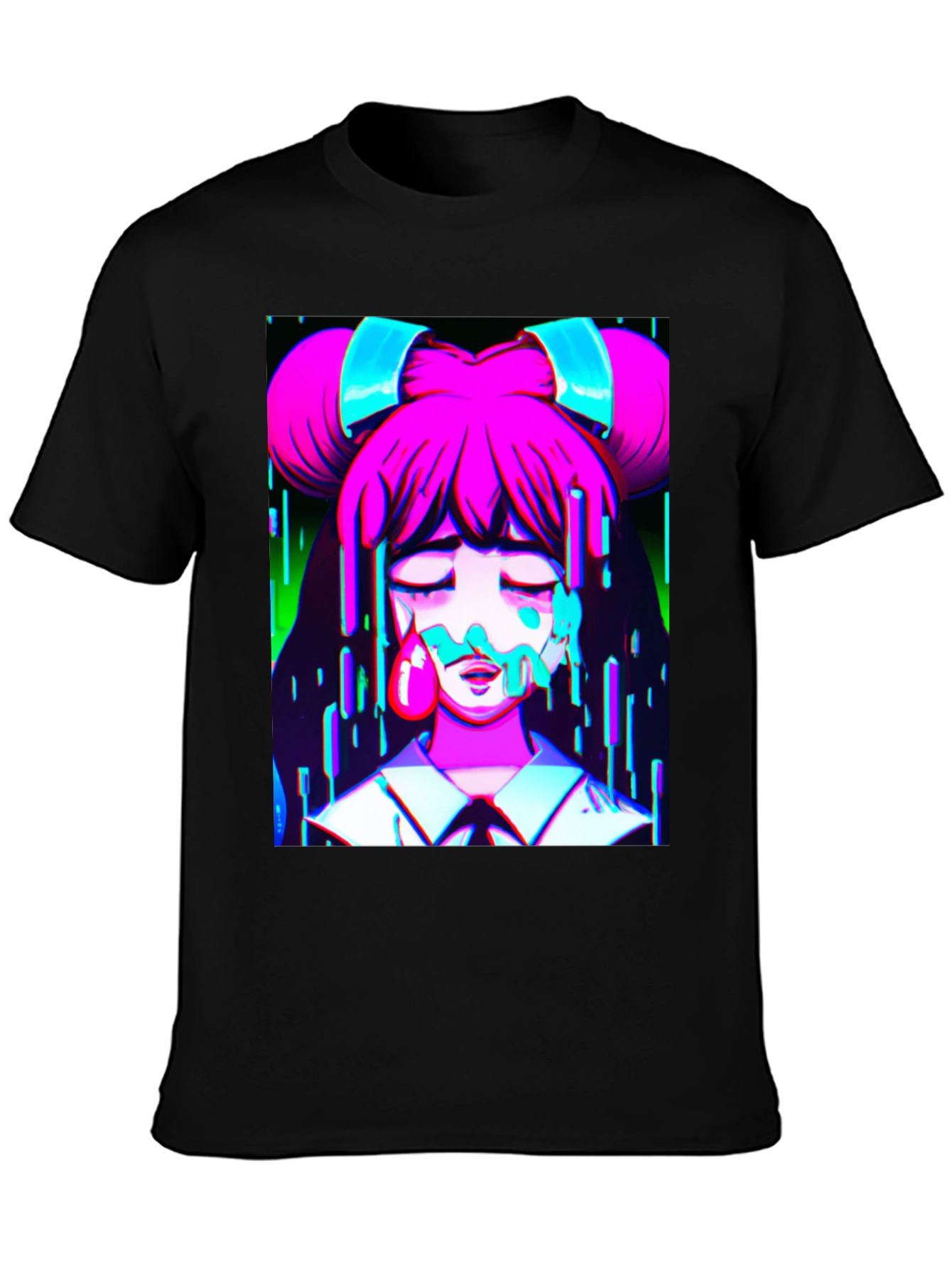 Anime Drip Graphic T-Shirt - Unique Manga Style