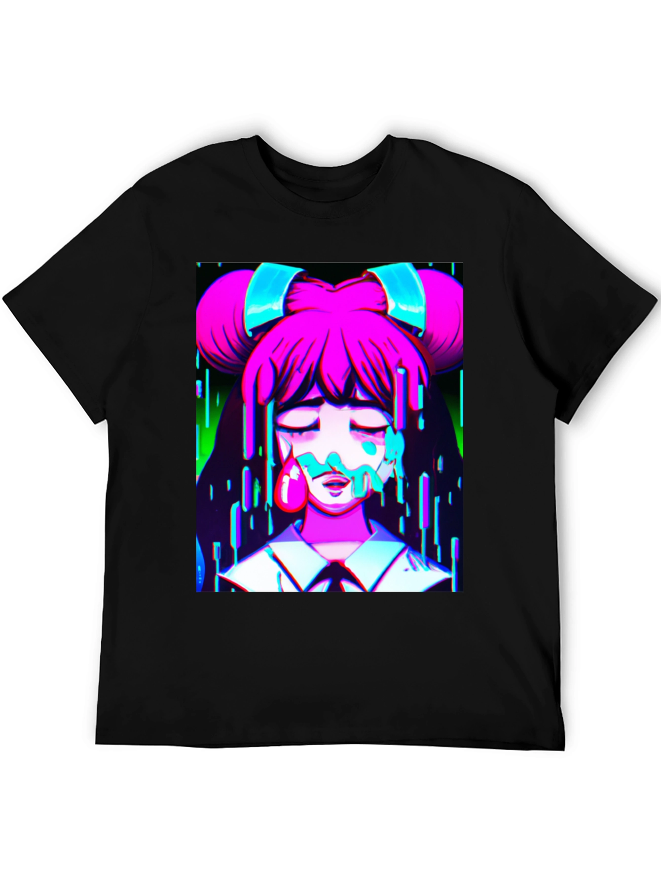 Anime Drip Graphic T-Shirt - Unique Manga Style