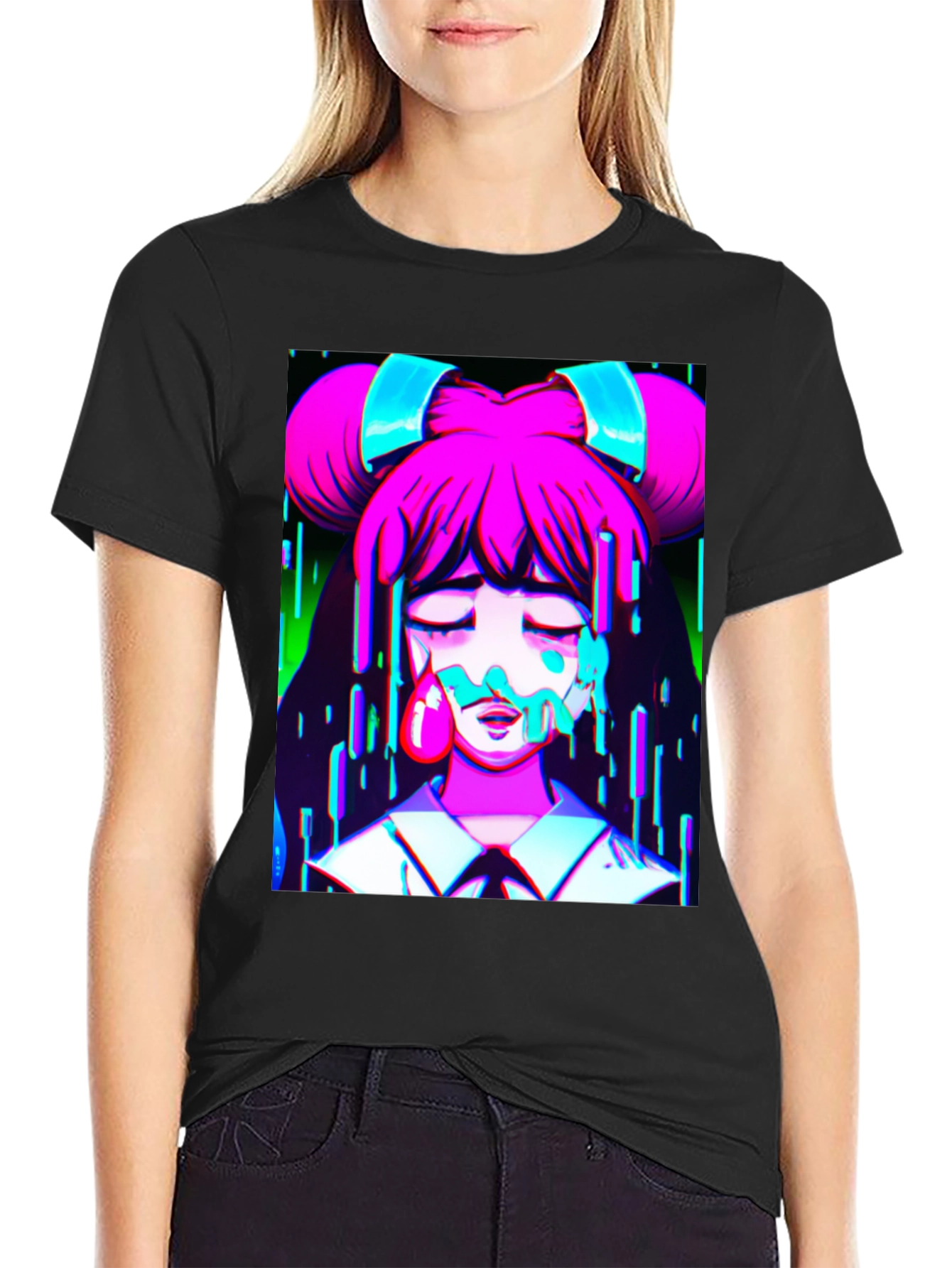 Anime Drip Graphic T-Shirt - Unique Manga Style