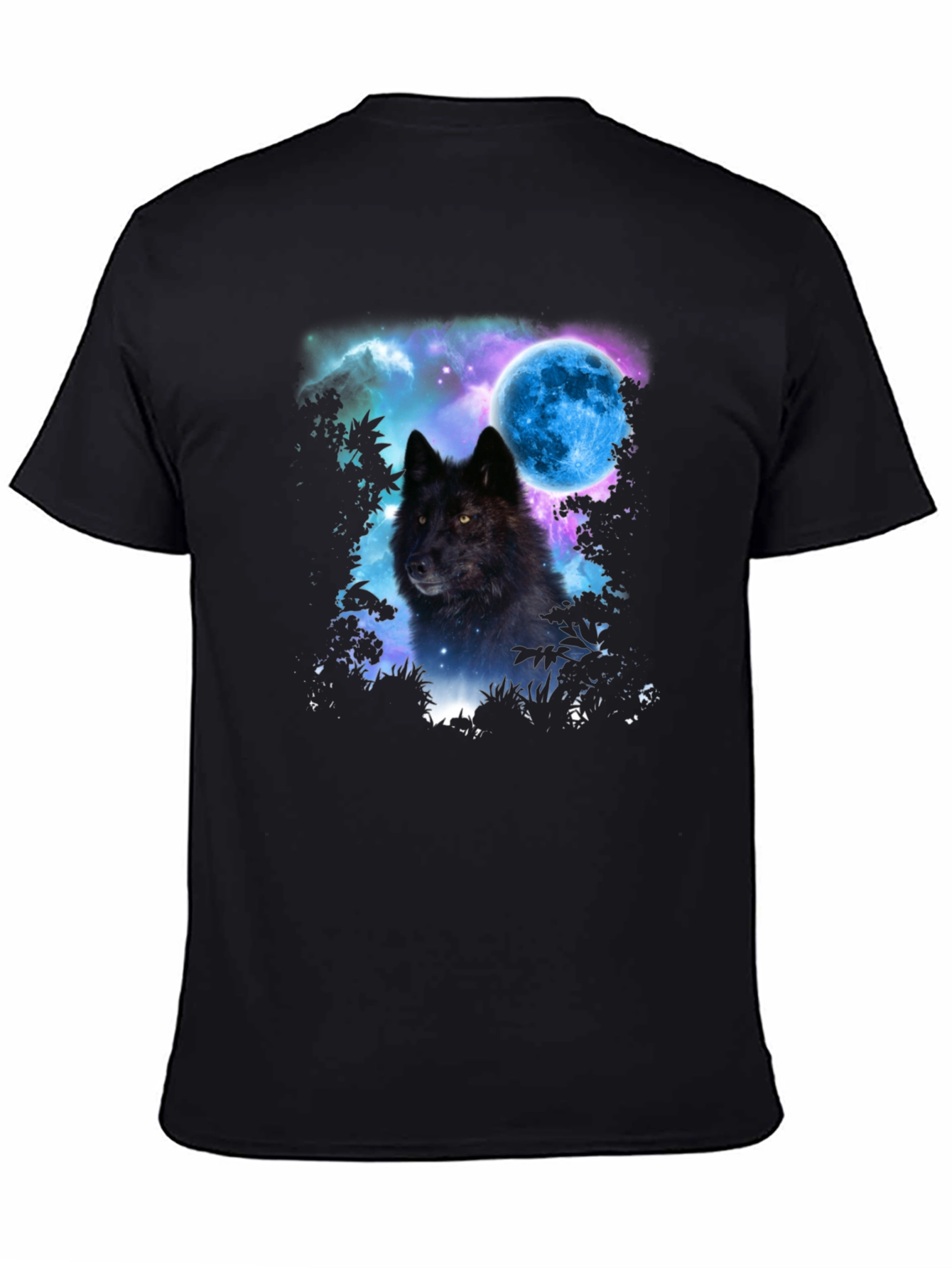 Wolf Moon Graphic Tee - Mens Black T-Shirt