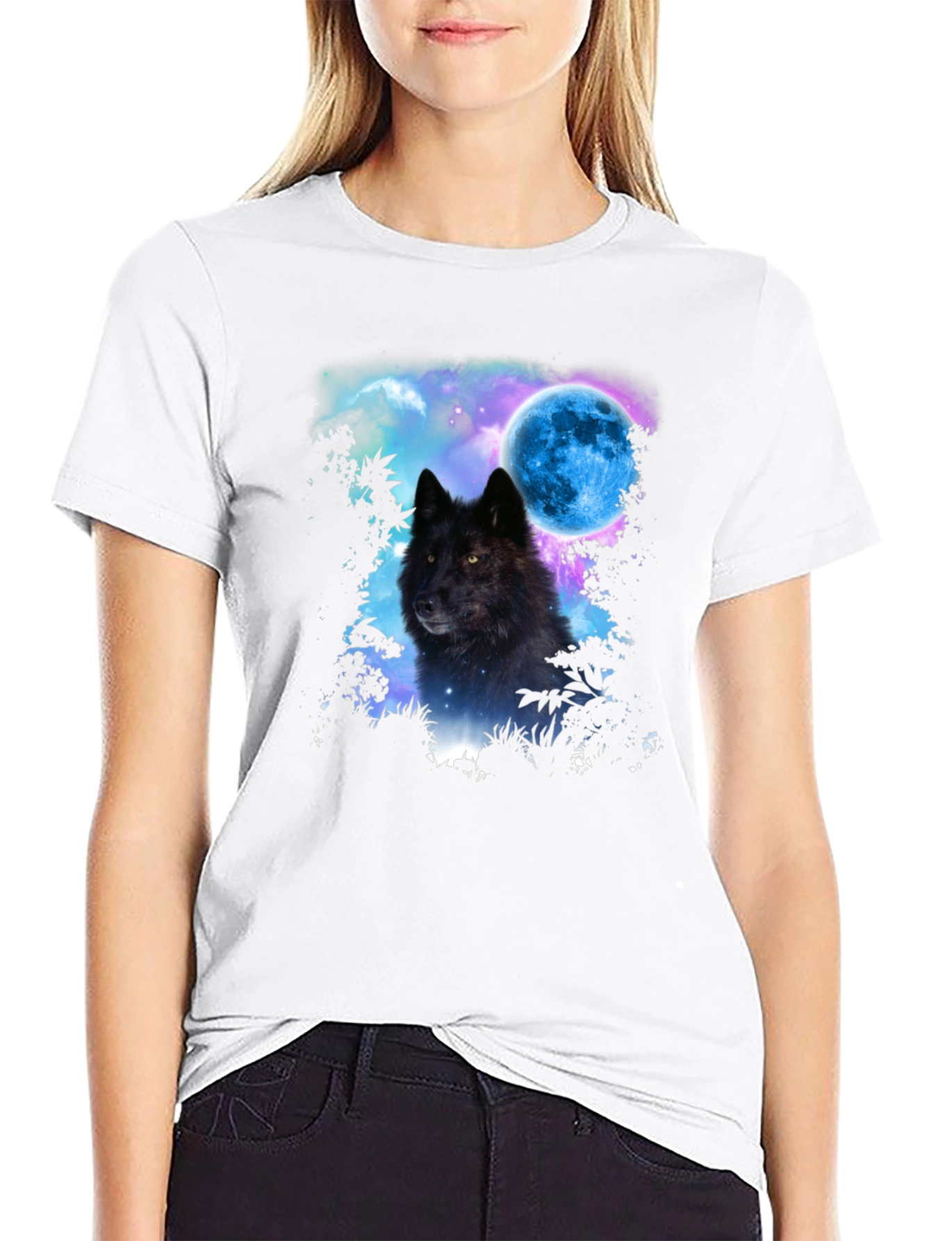 Wolf Moon Graphic Tee - Mens Black T-Shirt