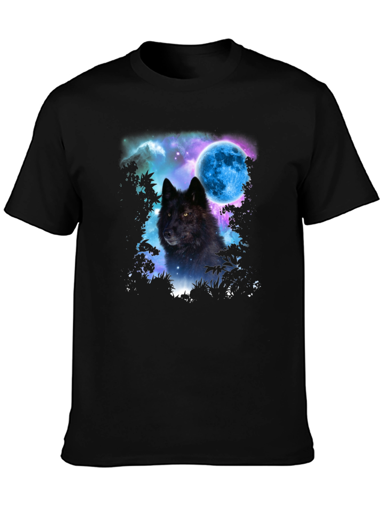 Wolf Moon Graphic Tee - Mens Black T-Shirt