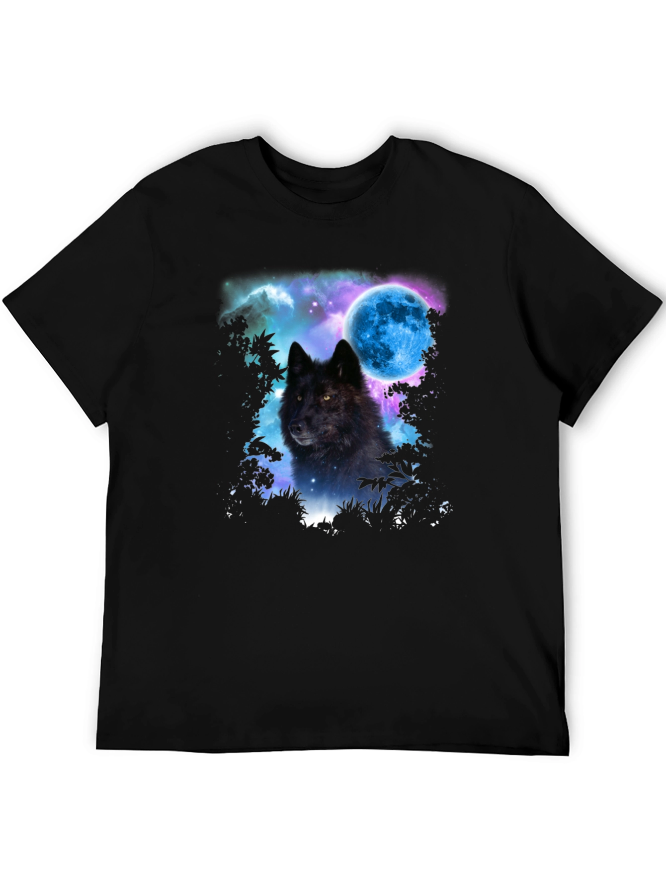 Wolf Moon Graphic Tee - Mens Black T-Shirt