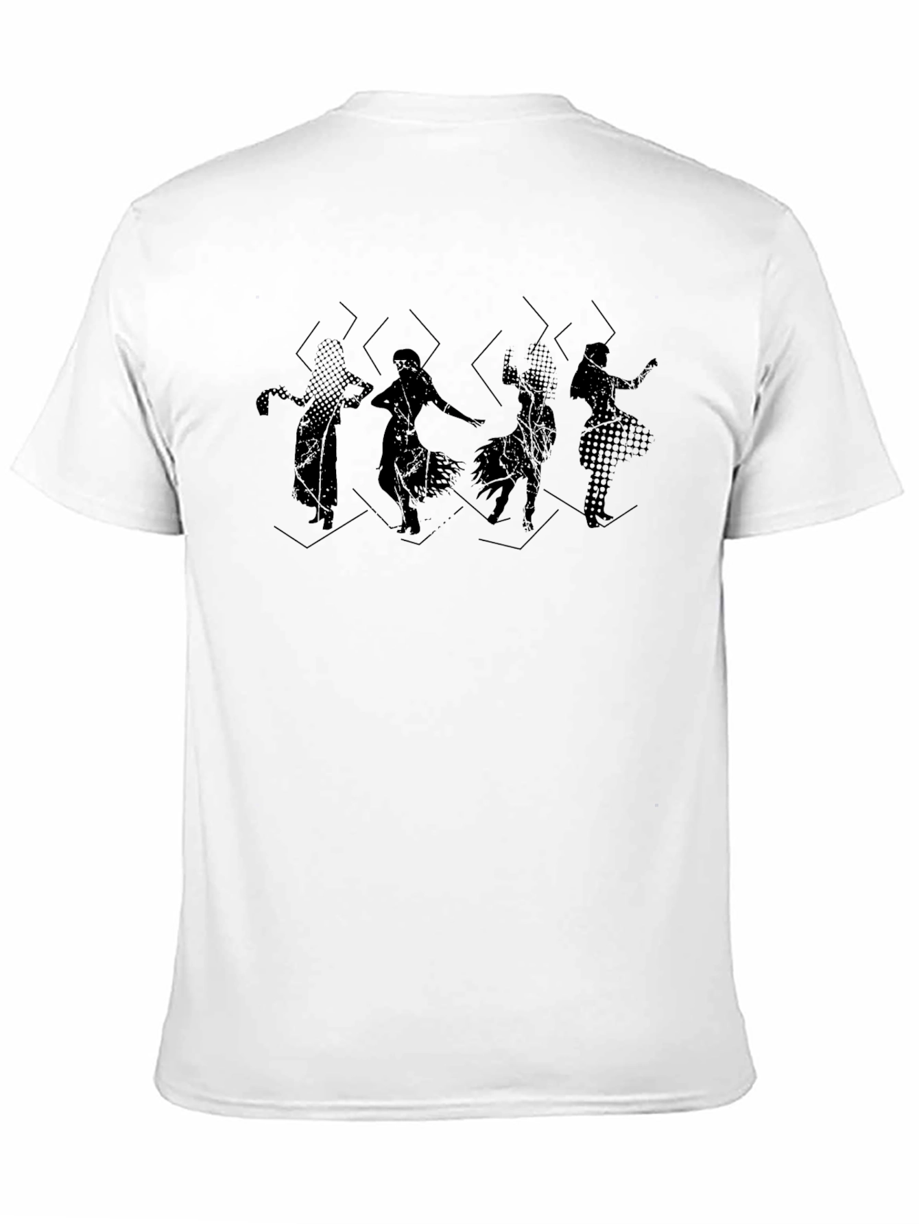 Silhouette Dance Graphic Tee - Black Cotton T-Shirt